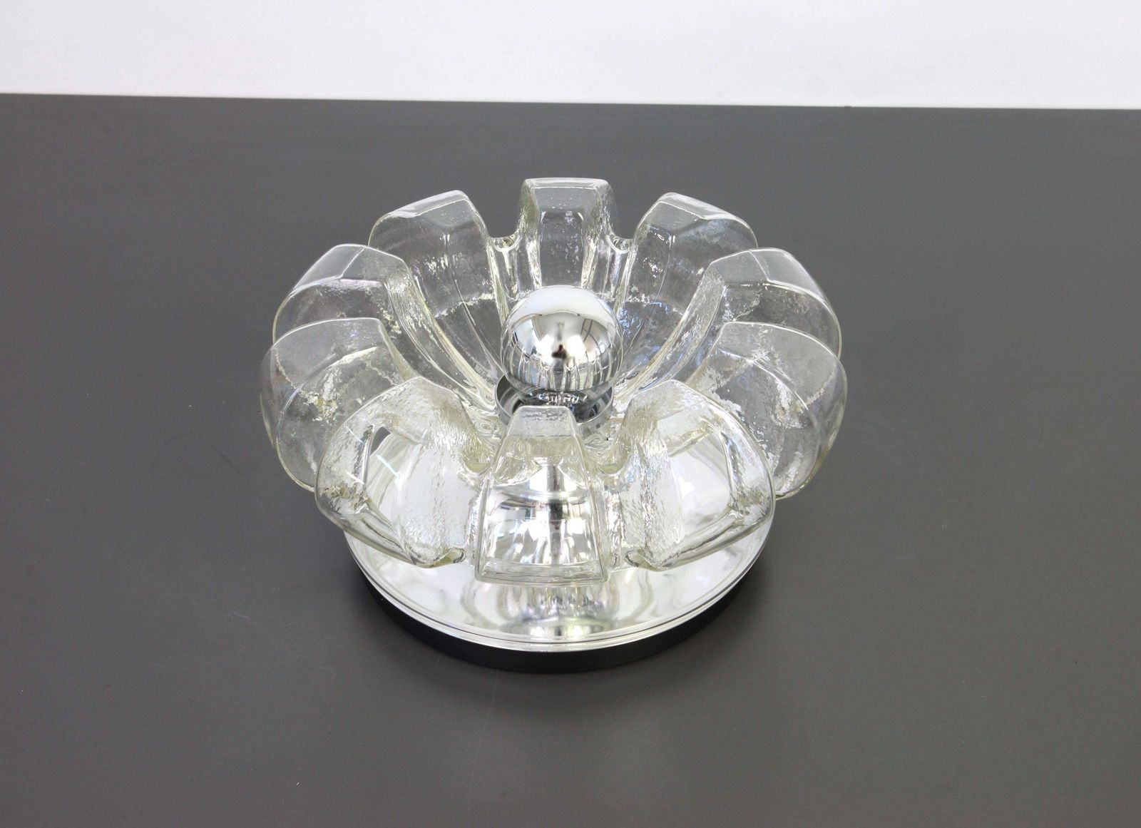 1 Of 2 Large Wall Sconce/Flush Mount, Koch & Lowy By Peill Putzler, Germany photo for sale