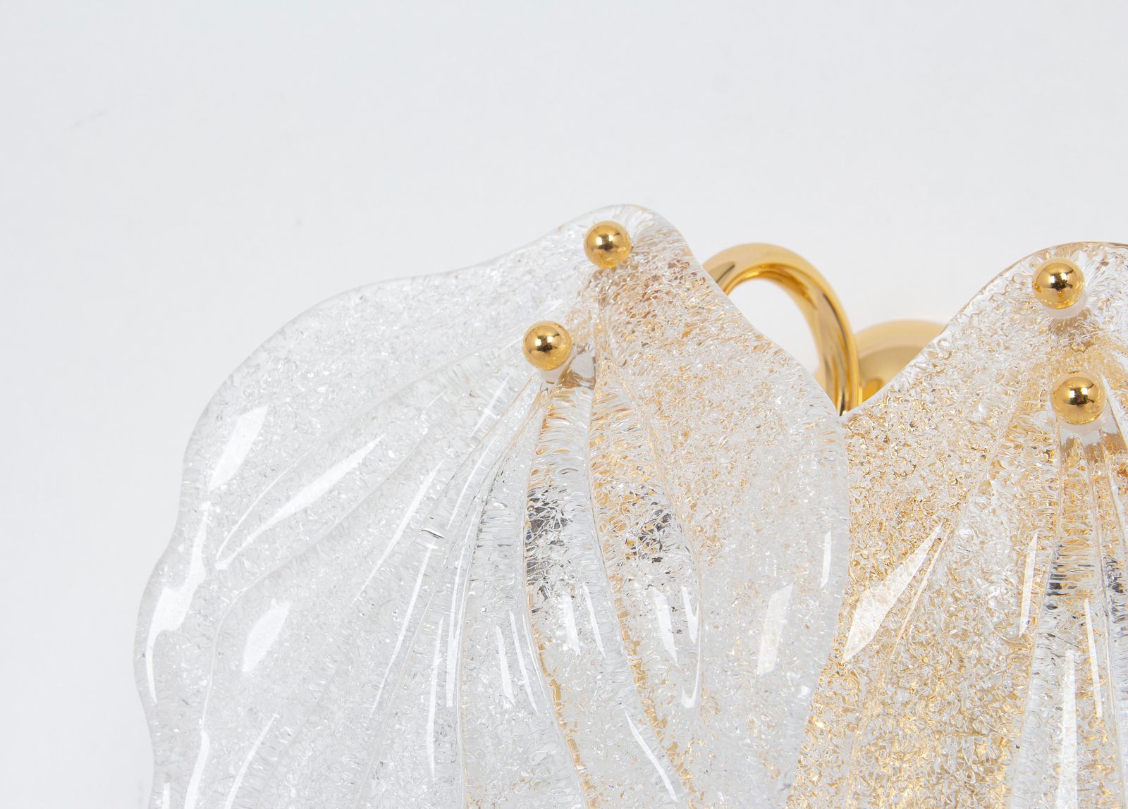 Pair Of Large Stunning Murano Glass Wall Sconce By Novaresi, Italy, 1970s photo for sale