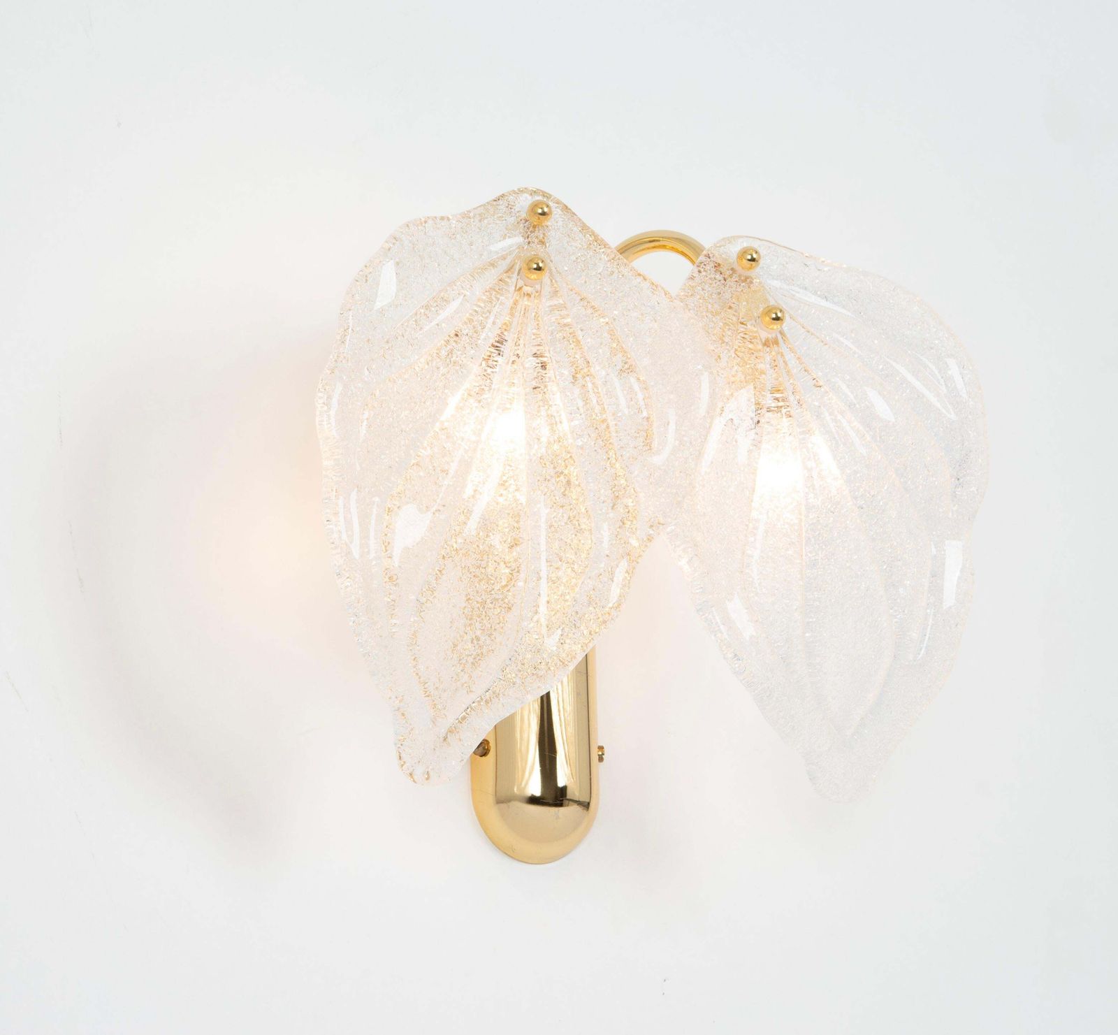Pair Of Large Stunning Murano Glass Wall Sconce By Novaresi, Italy, 1970s photo 774.0