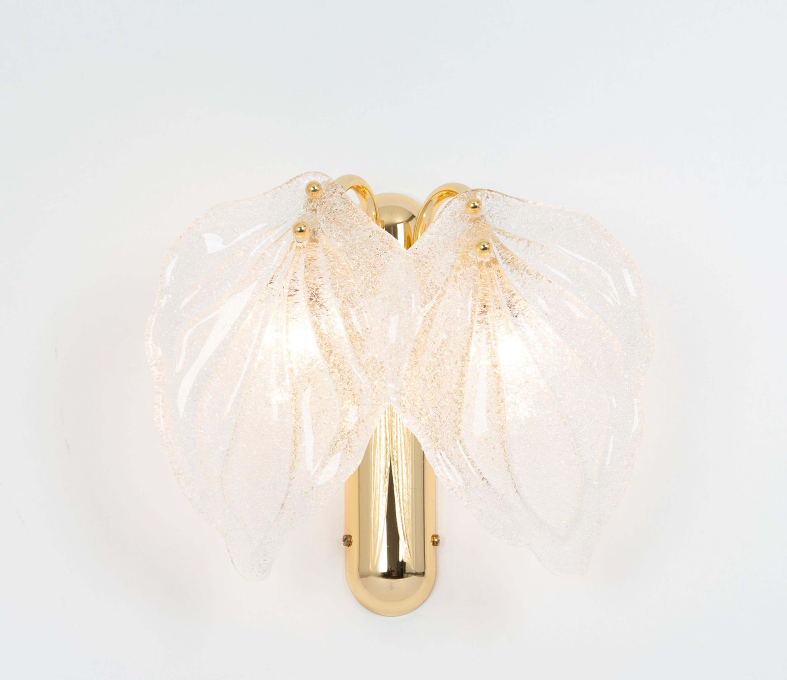 Pair Of Large Stunning Murano Glass Wall Sconce By Novaresi, Italy, 1970s photo vinterior