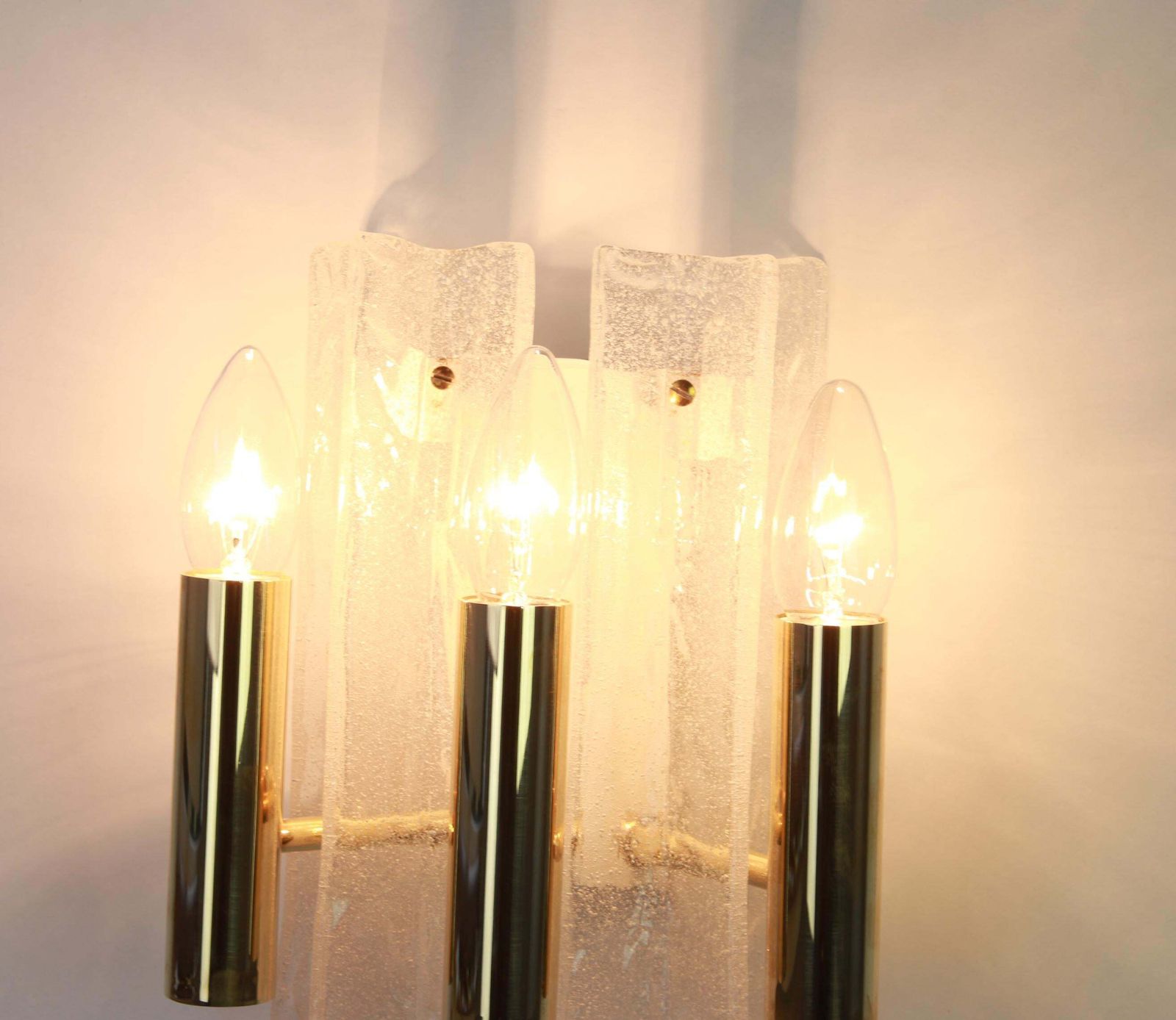 Pair Of Murano Glass Sconces By Kalmar, Mod Lipizza, Austria, 1960s photo Lighting