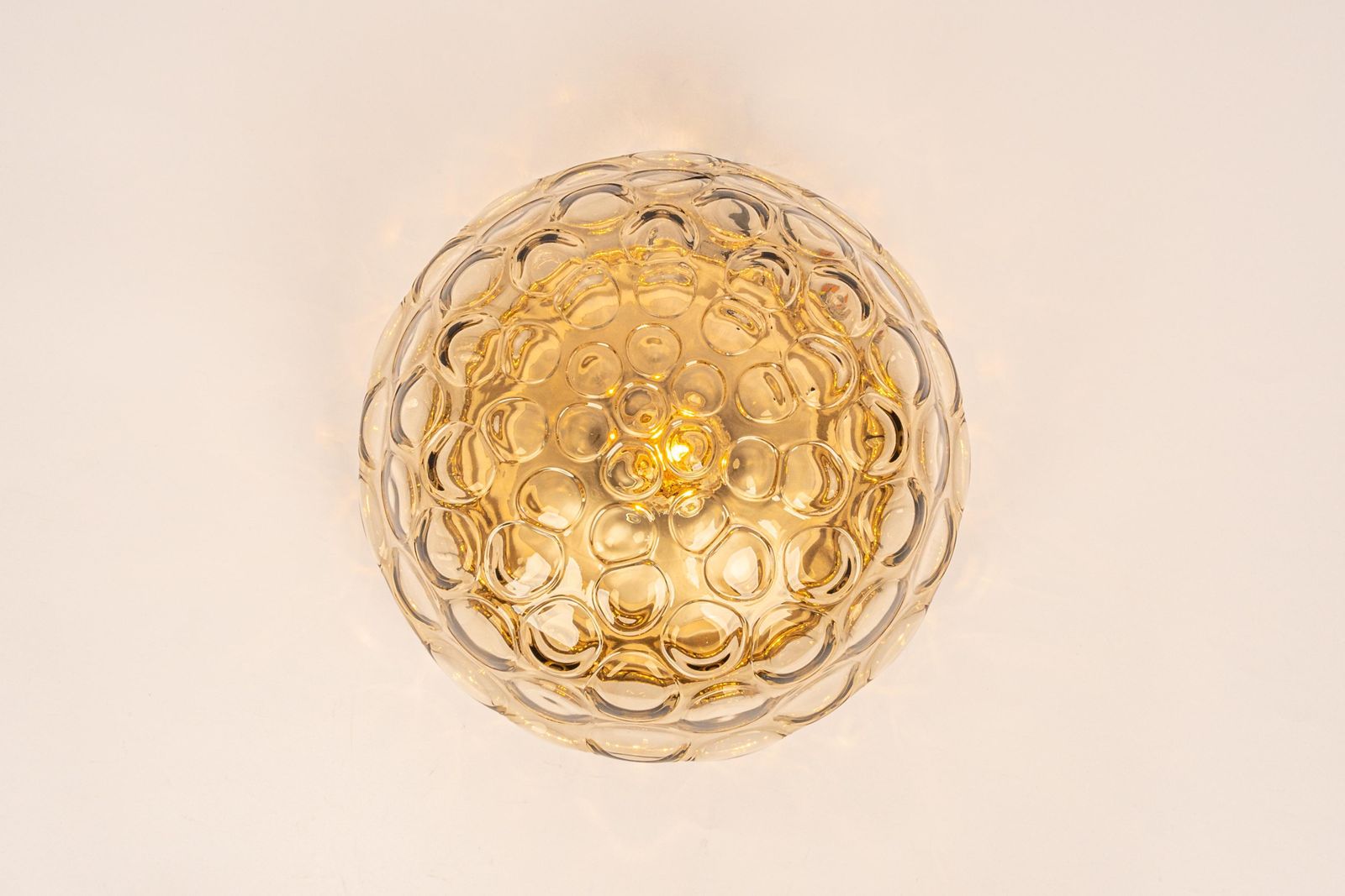 Lighting 1 Of 2 Midcentury Flushmount / Wall Light Smoked Glass, Sputnik, Germany photo