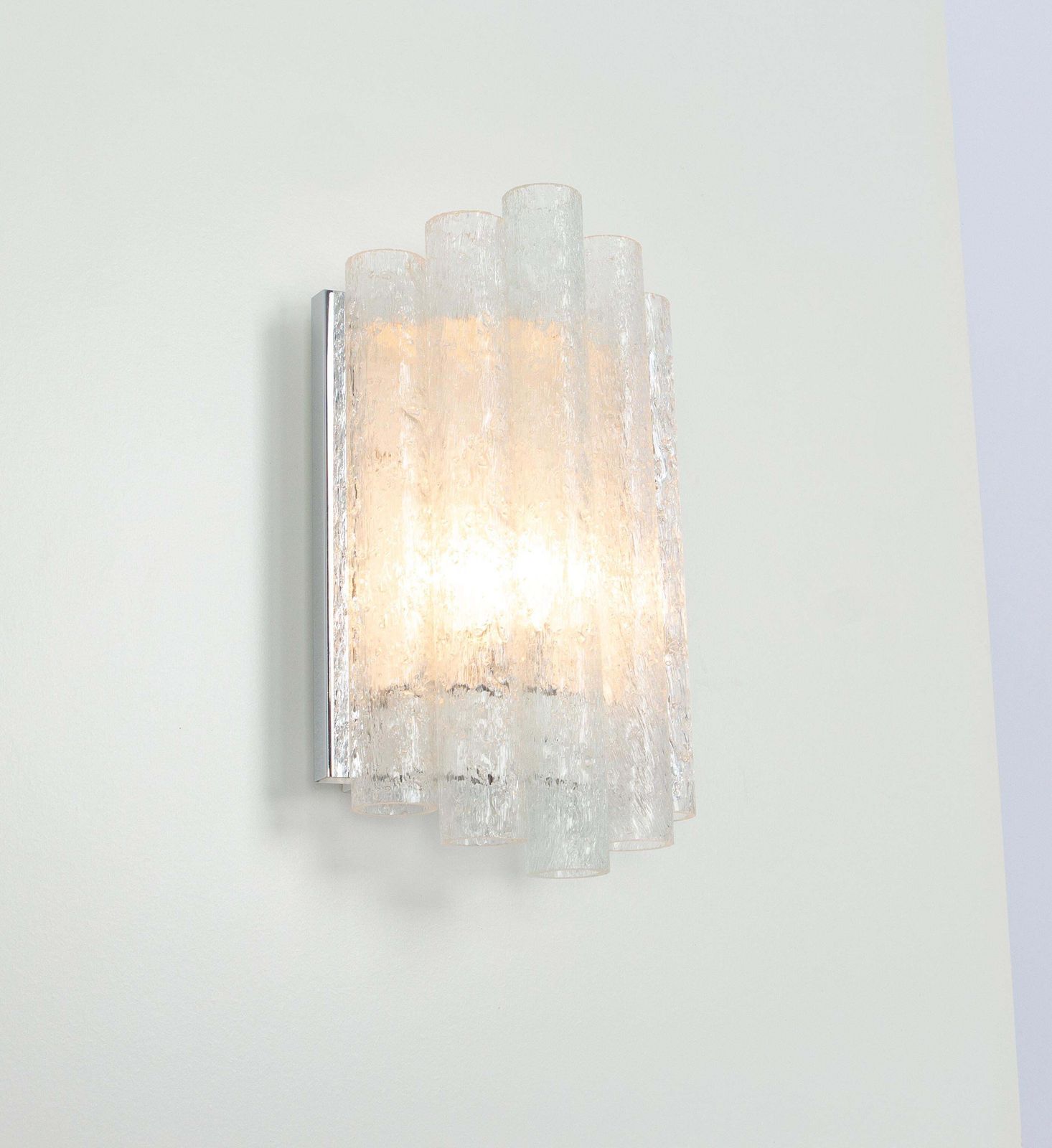 Pair Of Chrome And Glass Wall Sconces By Doria, Germany, 1960s photo furniture