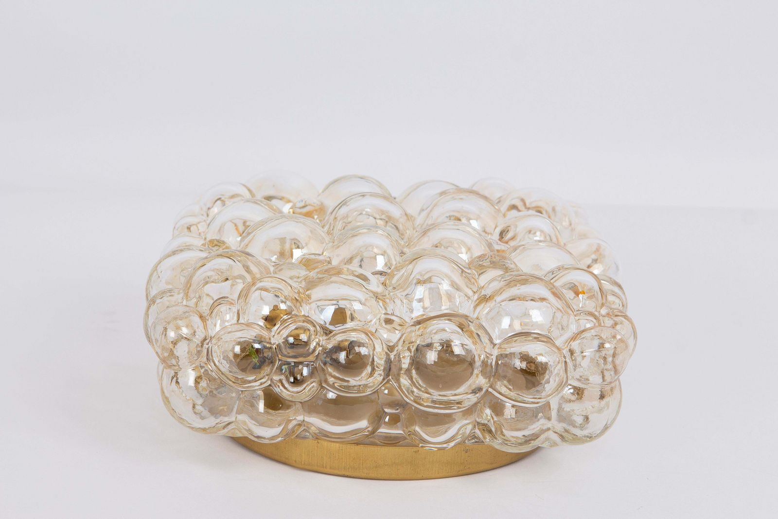 1 Of 3 Petite Amber Bubble Glass Sconce By Helena Tynell, Limburg, Germany photo 947.0
