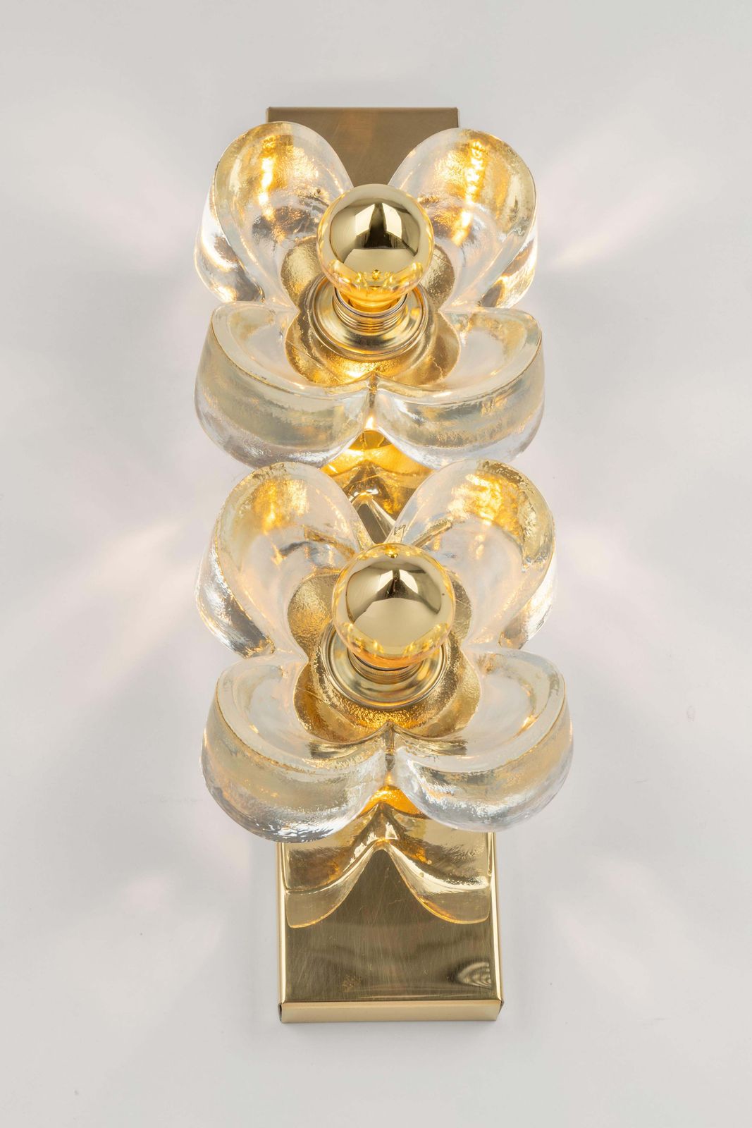 1 Of 2 Stunning Glass Wall Light By Sische, Germany, 1970s photo vinterior