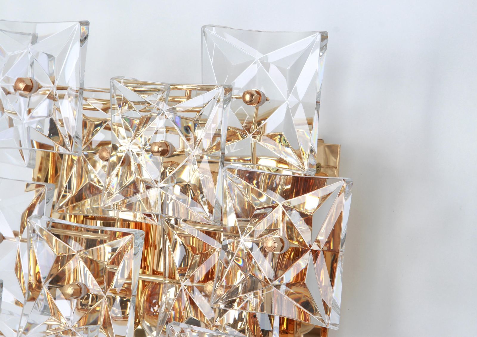 1 Of 2 Wonderful Extra Large Crystal Sconce By Kinkeldey, Germany, 1970s photo Lighting
