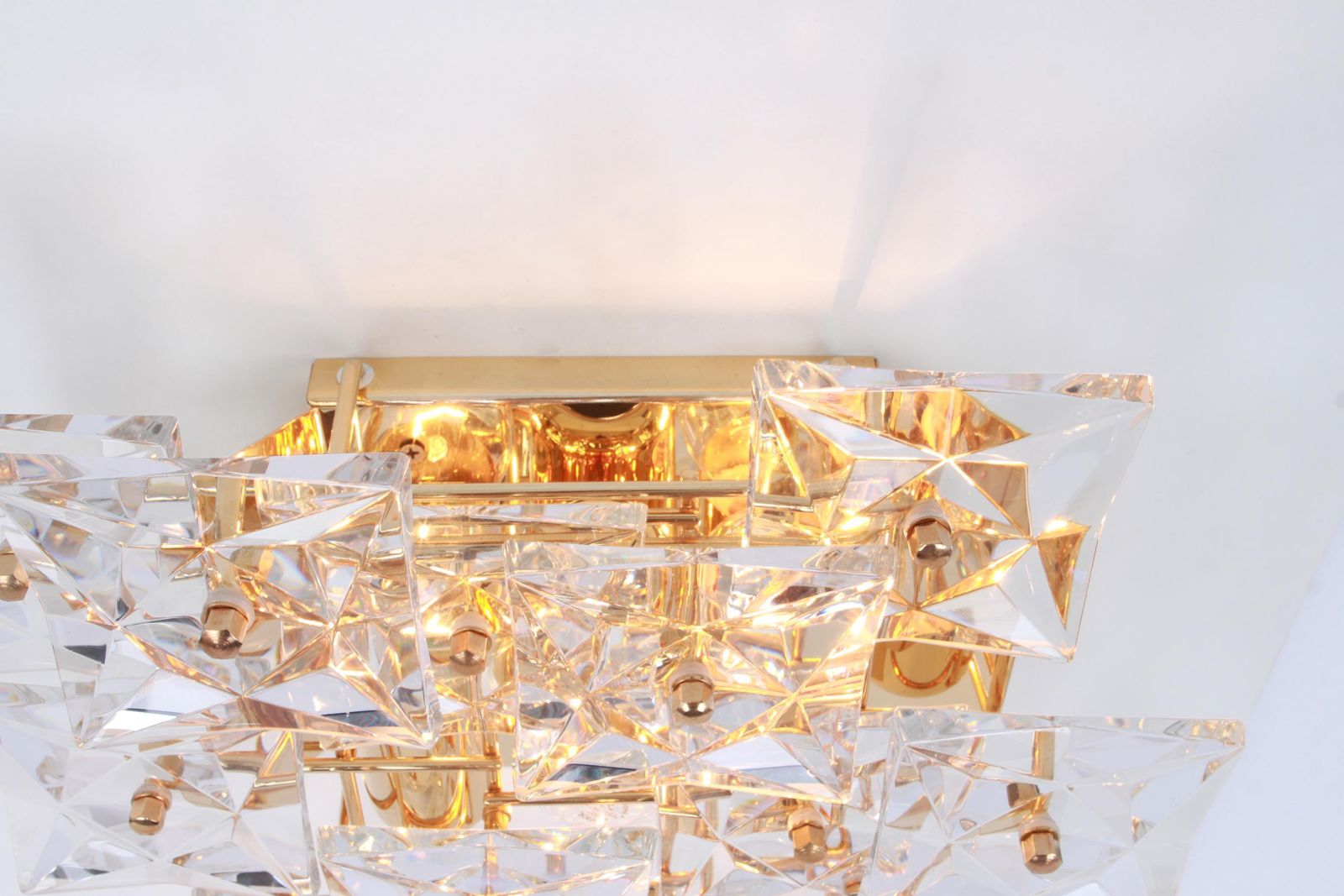 1 Of 2 Wonderful Extra Large Crystal Sconce By Kinkeldey, Germany, 1970s photo vintage