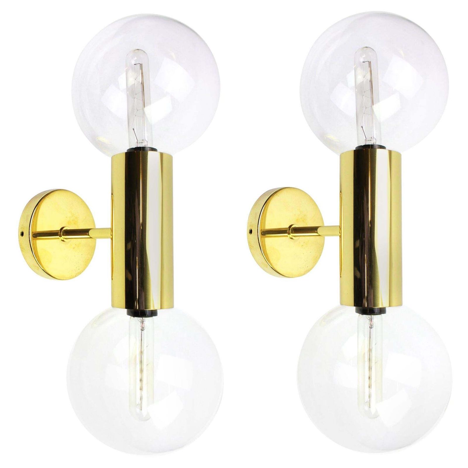 Midcentury Pair Of Wall Sconces Design Motoko Ishii By Staff, Germany, 1970s