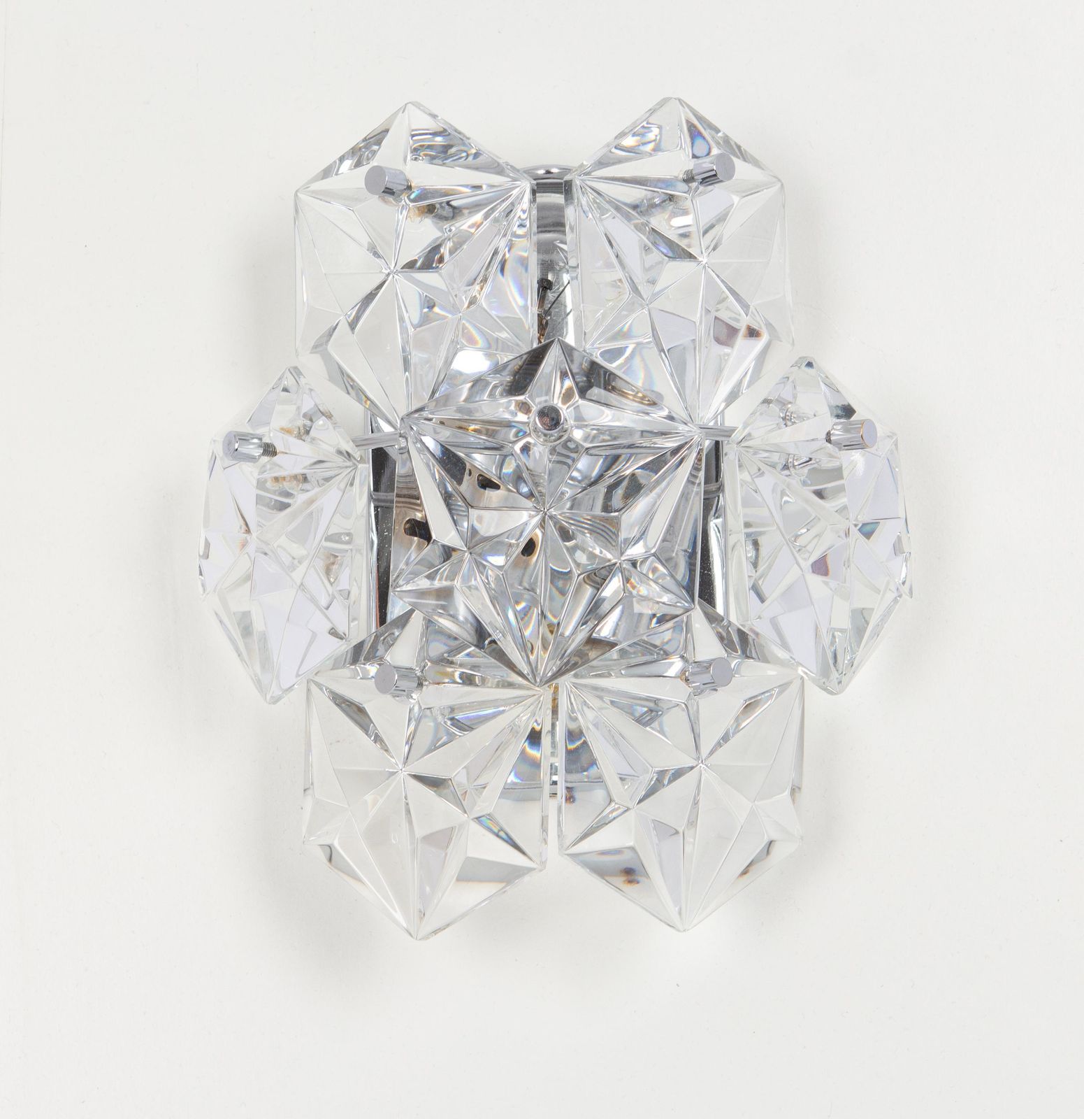 1 Of 3 Pairs Of Crystal Sconces By Kinkeldey, Germany, 1970s photo for sale