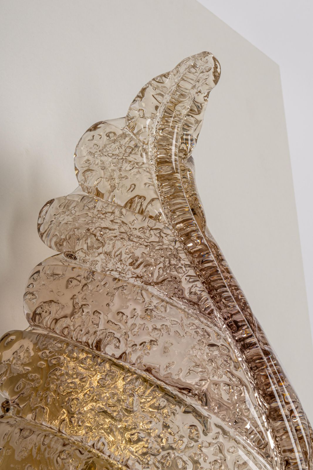1 Of 4 Large Murano Glass Wall Sconce By Barovier & Toso, Italy, 1970s photo 1118.0
