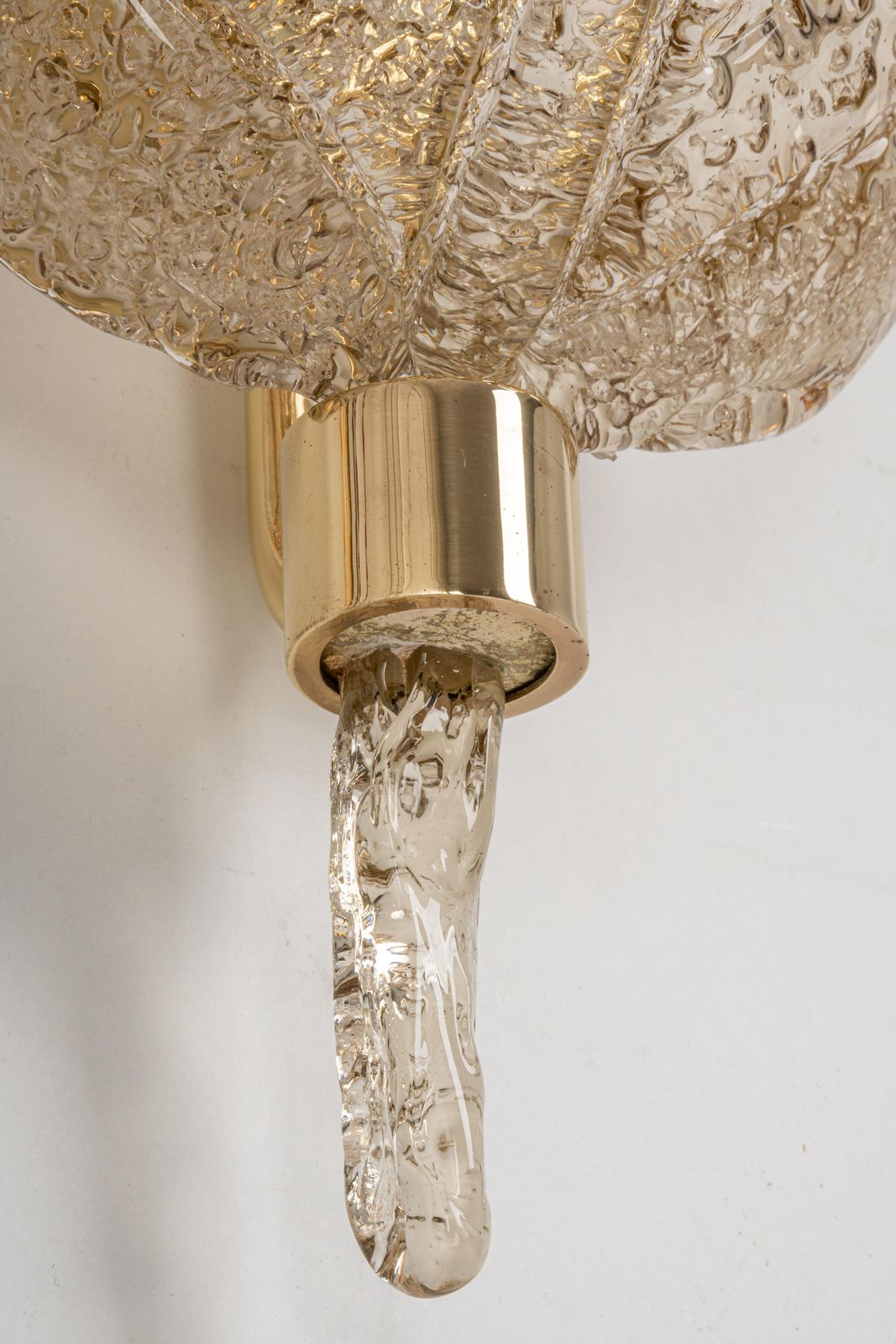 1 Of 4 Large Murano Glass Wall Sconce By Barovier & Toso, Italy, 1970s photo vintage