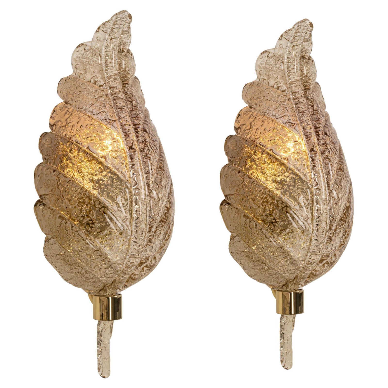 1118.0 1 Of 4 Large Murano Glass Wall Sconce By Barovier & Toso, Italy, 1970s photo