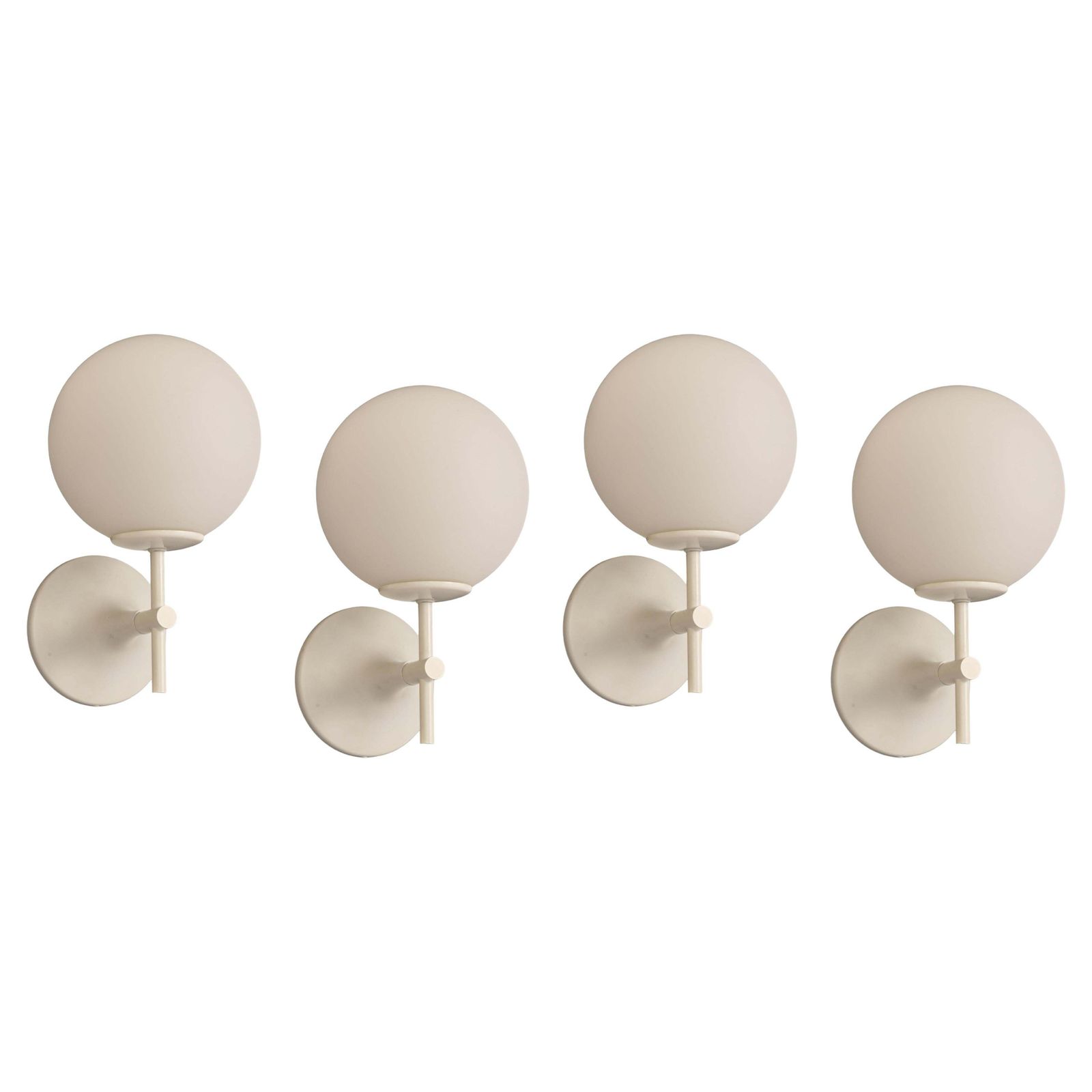 1 Of 3 Pairs Of Sconces Opal Glass Wall Lights, Temde, Switzerland, 1960s