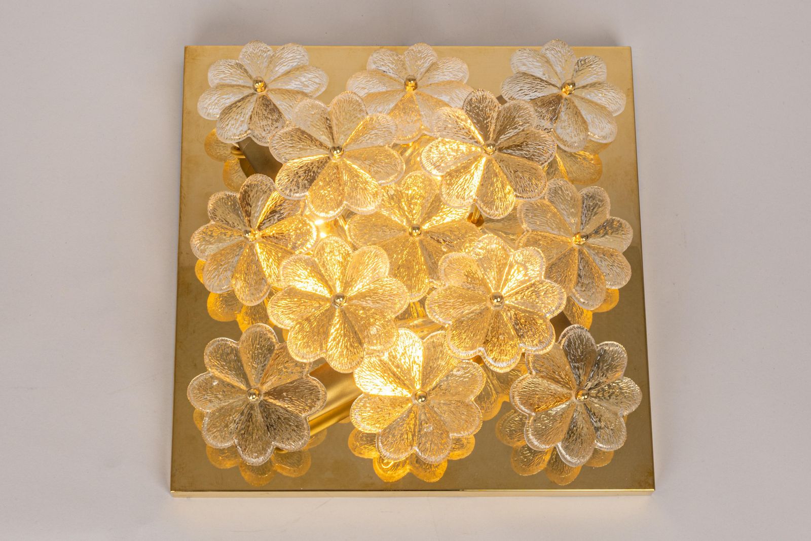 photo for sale 1 Of 2 Stunning Petite Glass Flower Wall /Flush Mount Light E. Palme, Germany