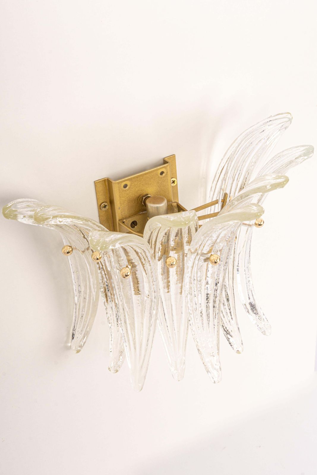 Lighting 1 Of 2 Sets Of Large Kalmar Sconces Palmette Wall Lights, Austria, 1970s photo
