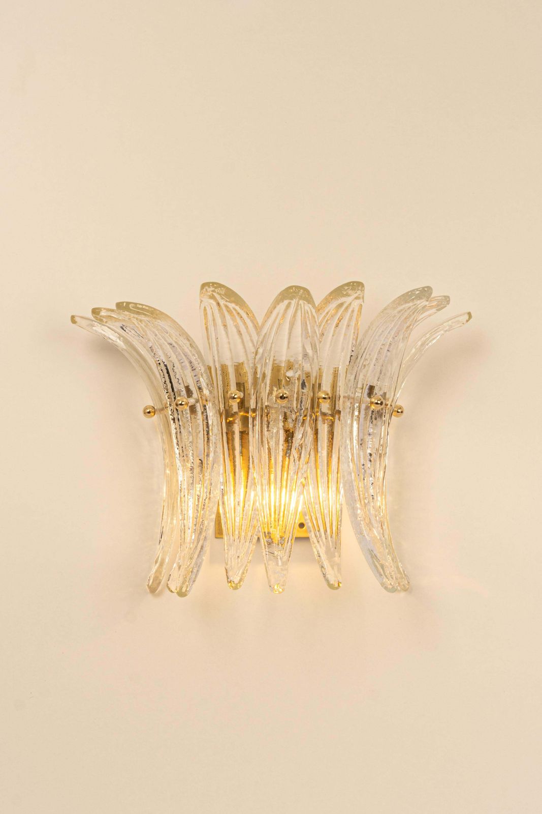 1376.0 1 Of 2 Sets Of Large Kalmar Sconces Palmette Wall Lights, Austria, 1970s photo