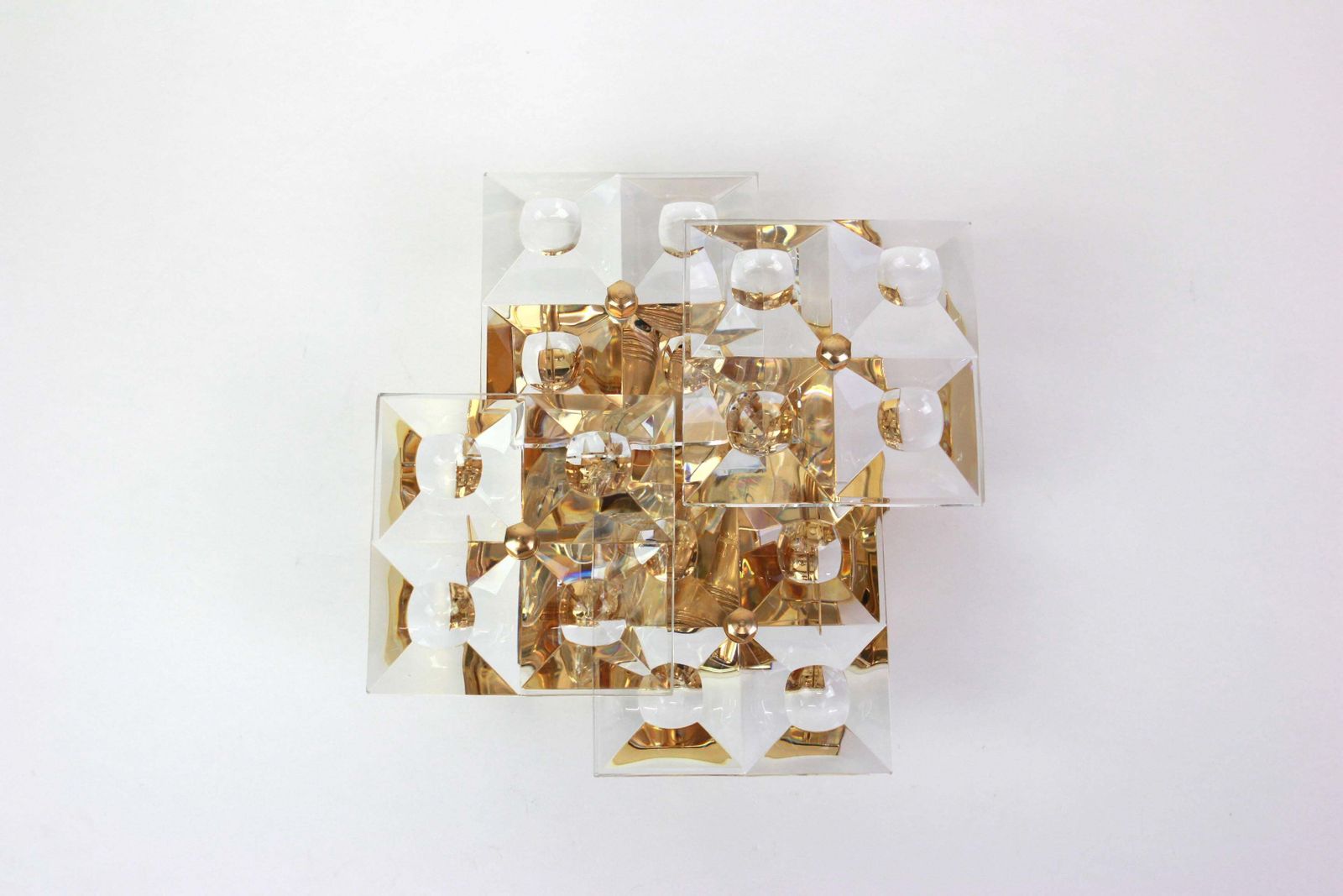 Wonderful Pair Of Crystal Sconces By Kinkeldey, Germany, 1970s photo furniture