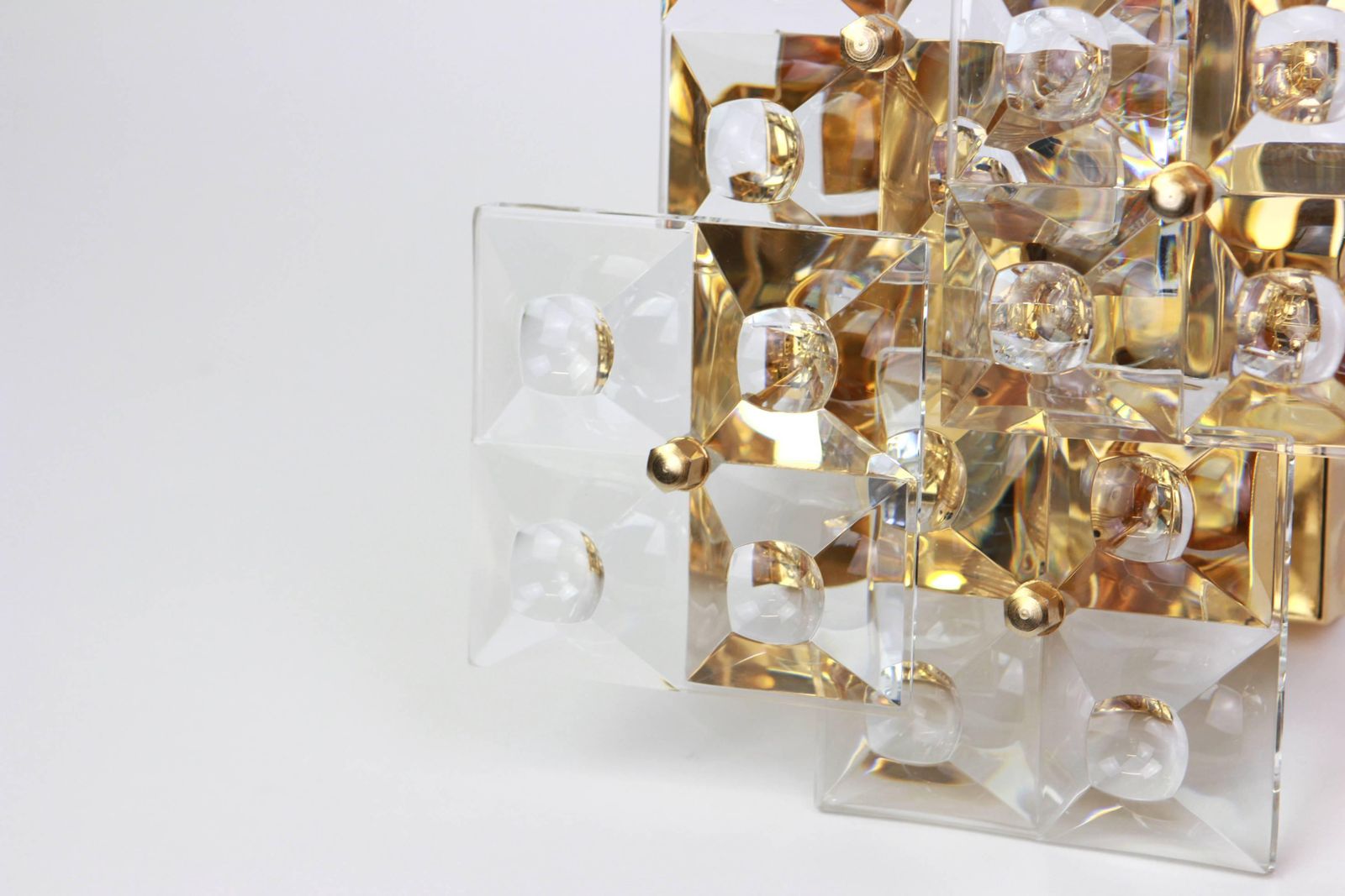 Wonderful Pair Of Crystal Sconces By Kinkeldey, Germany, 1970s photo Lighting