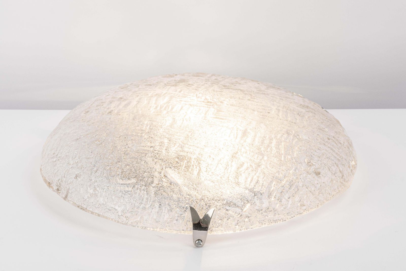 1 Of 2 Mid Century Flushmount Murano By Hillebrand, Germany, 1970s photo vinterior
