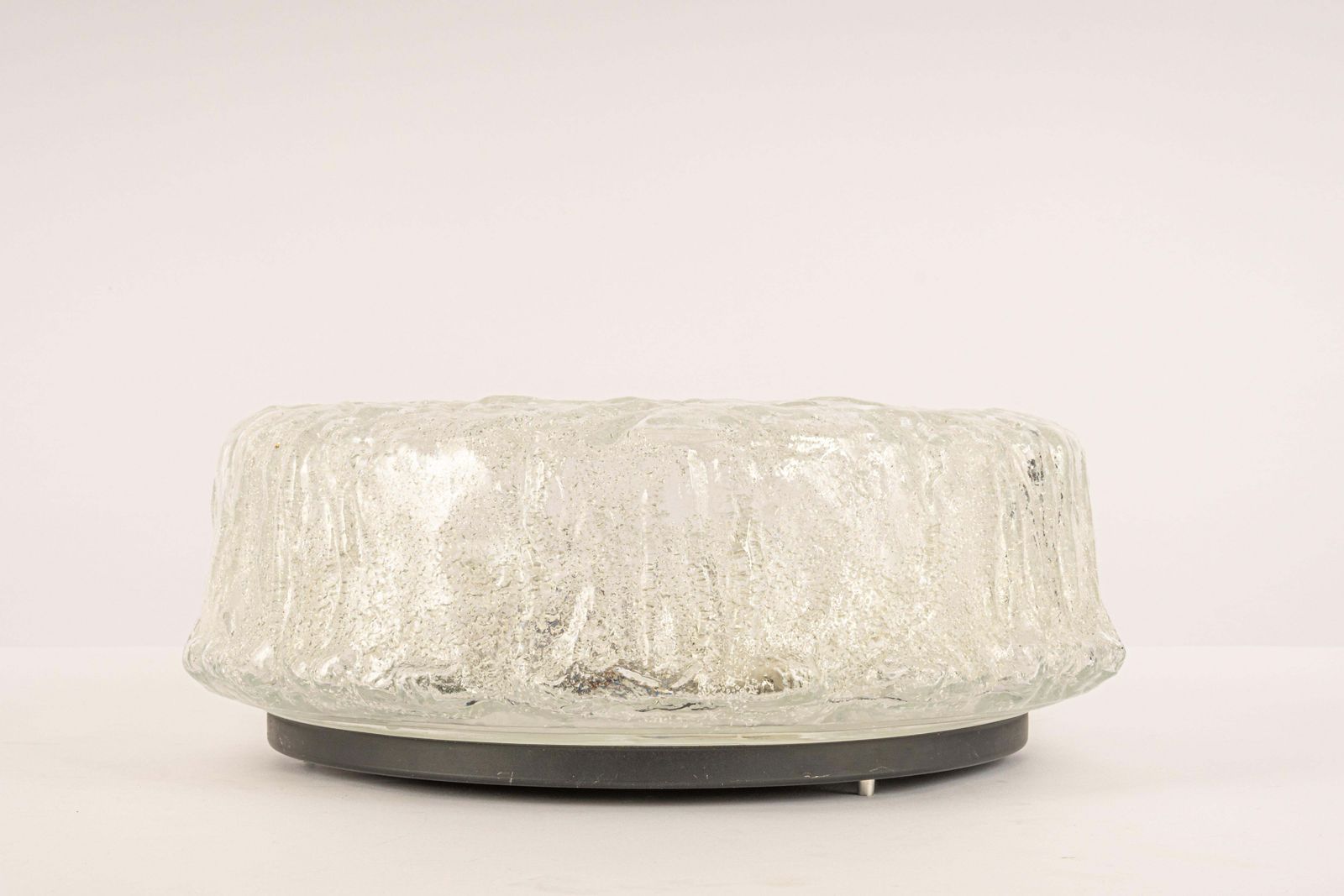 1 Of 4 Round Murano Glass Flush Mount By Limburg, Germany, 1970s photo Lighting