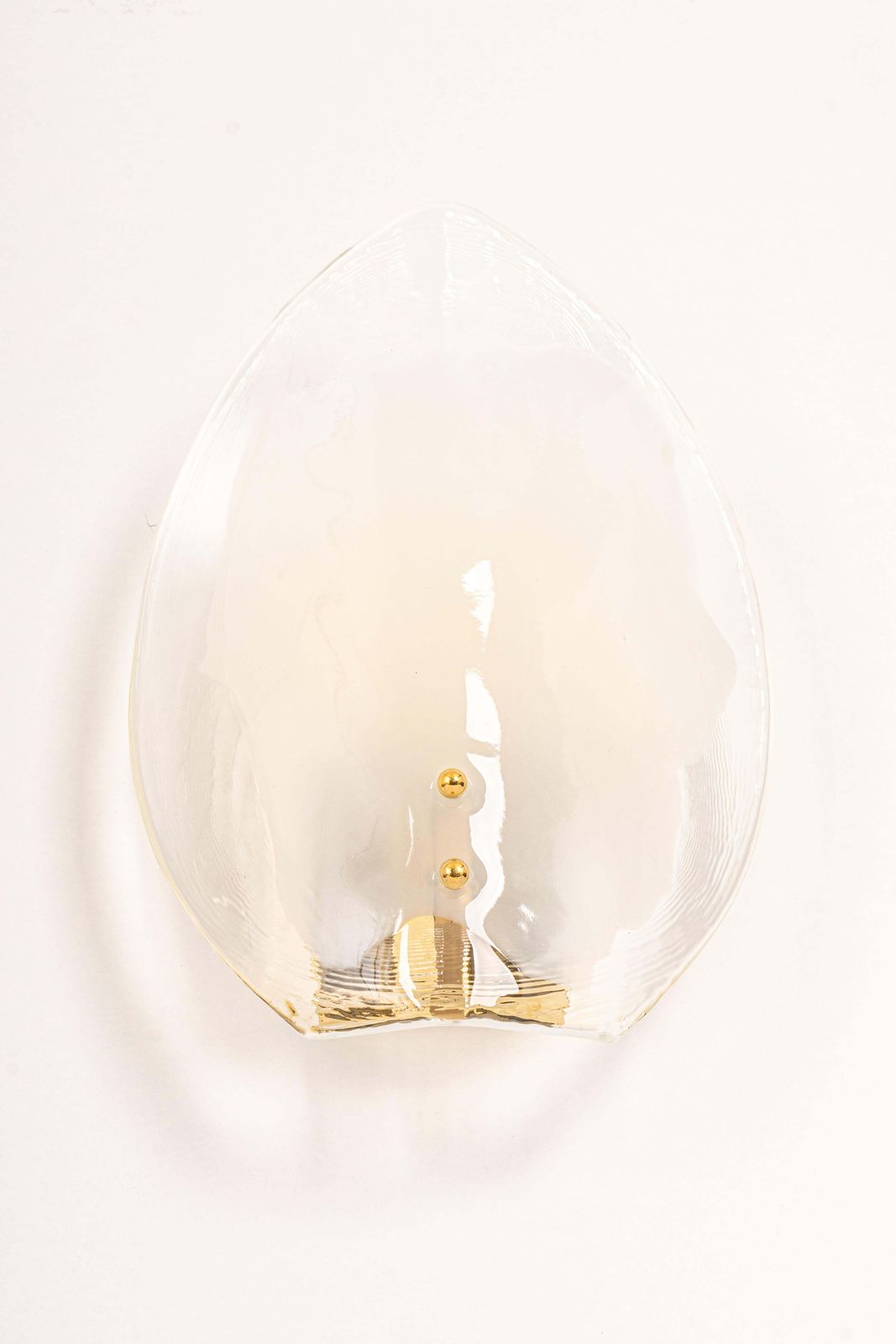 1 Of 2 Pairs Of Kalmar Brass & Murano Glass Sconces Wall Lights, Austria, 1970s photo vintage