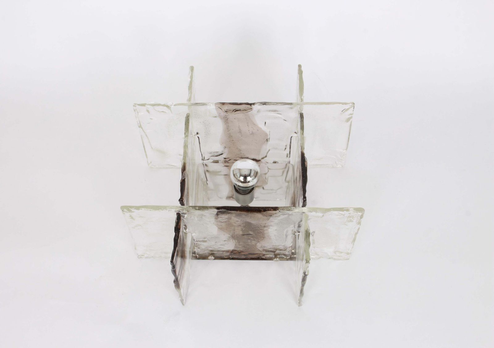 1 Of 3 Large Glass Wall Lights Designed By Carlo Nason For Kalmar, 1960s photo 774.0