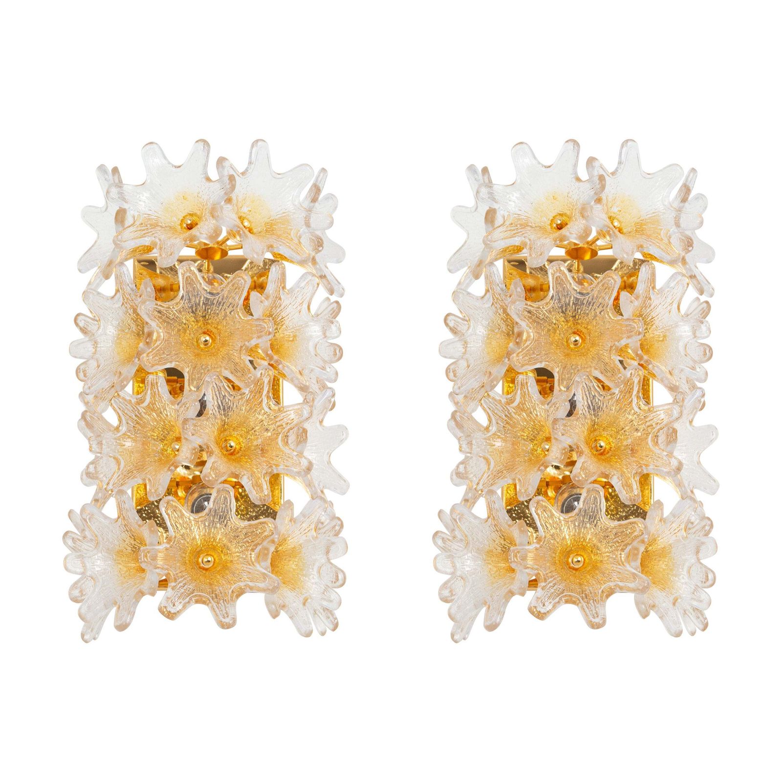 Pair Of Large Murano Glass Wall Sconce By Veart, Italy, 1980s photo furniture