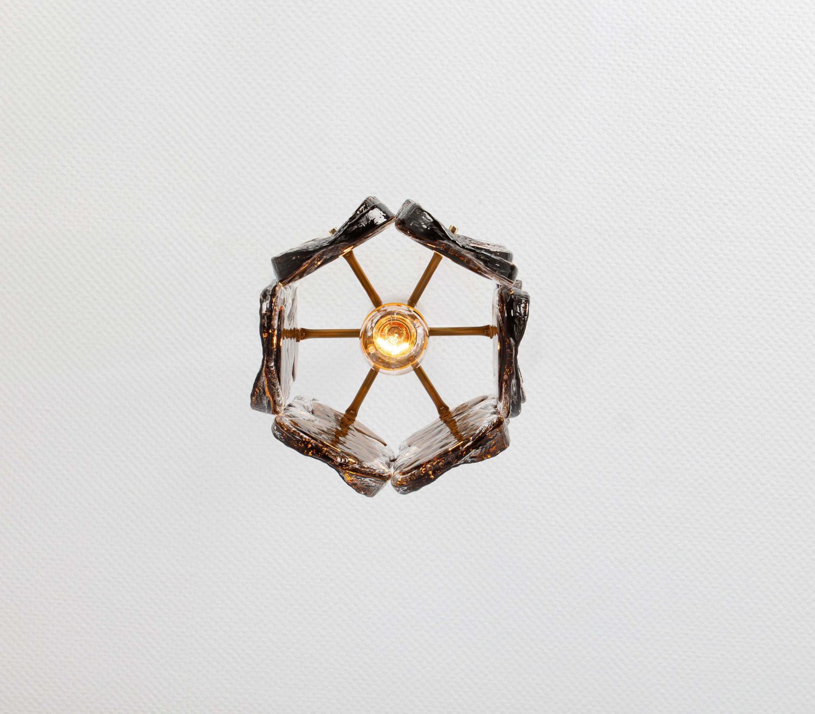 1 Of 2 Petite Murano Citrus Glassflush Mount Light By Kalmar, Austria, 1970s photo vinterior