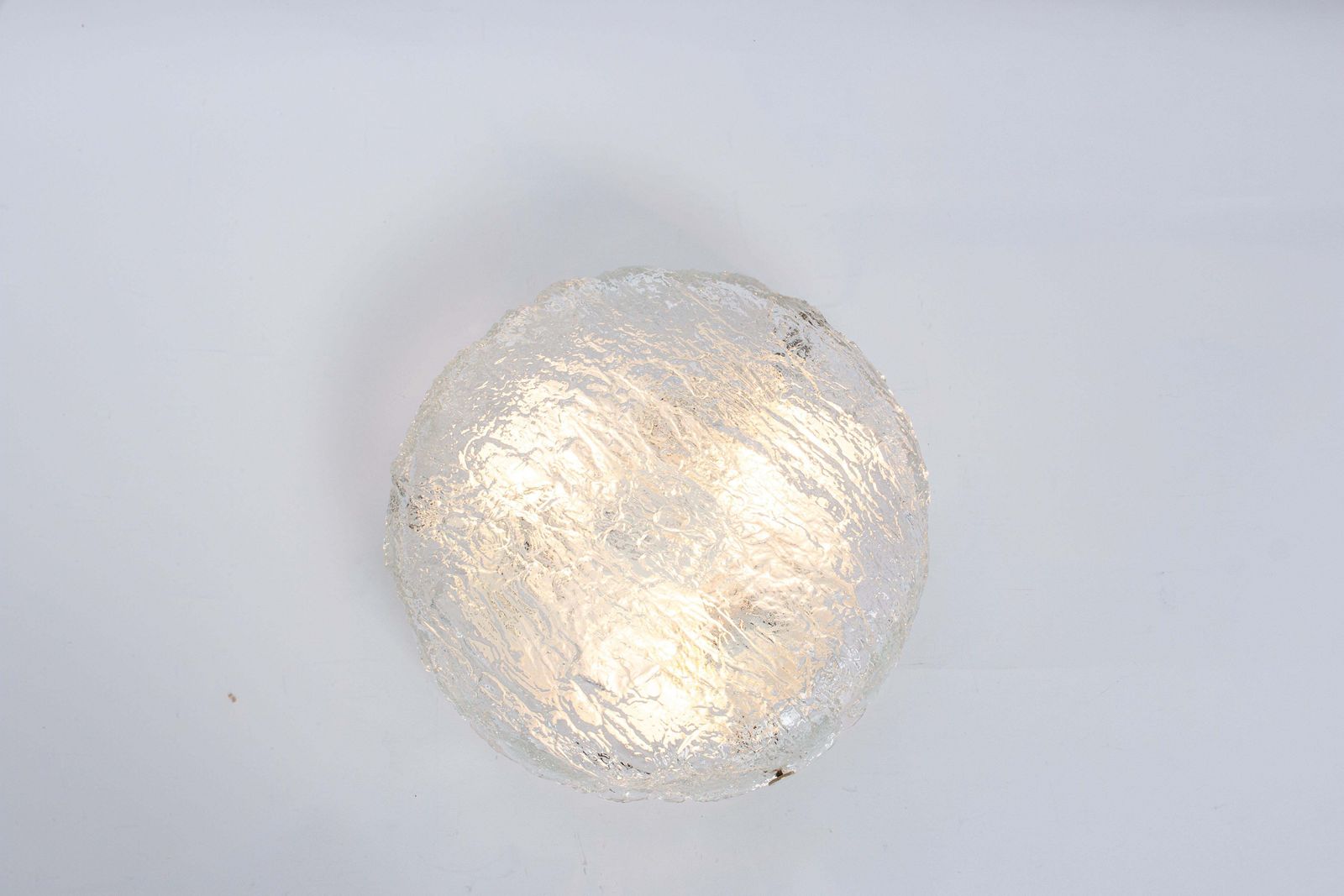 1 Of 8 Petite Murano Glass Flushmount Fixture By Kaiser, Germany, 1960s photo buy