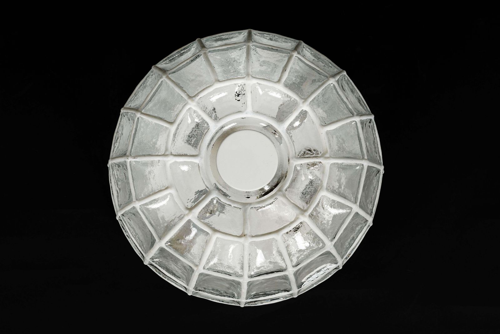 1 Of 5 White Iron And Clear Glass Ceiling Lights By Limburg, Germany, 1960s photo furniture