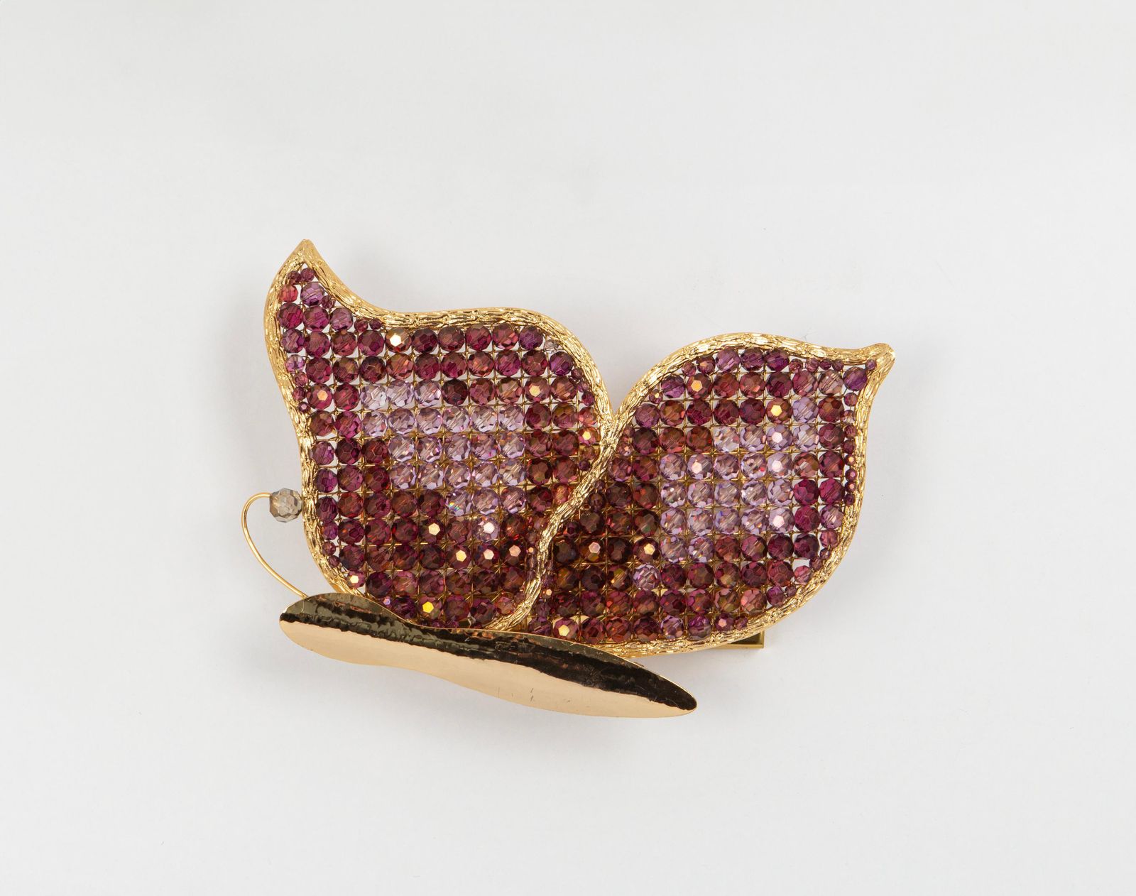 Gorgeous Butterfly Sconce Faceted Crystal Glass , Palwa, 1970s photo furniture