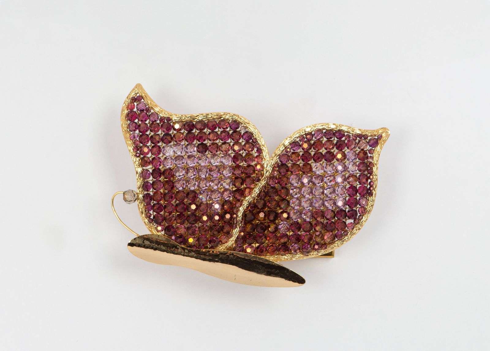 Gorgeous Butterfly Sconce Faceted Crystal Glass , Palwa, 1970s photo for sale