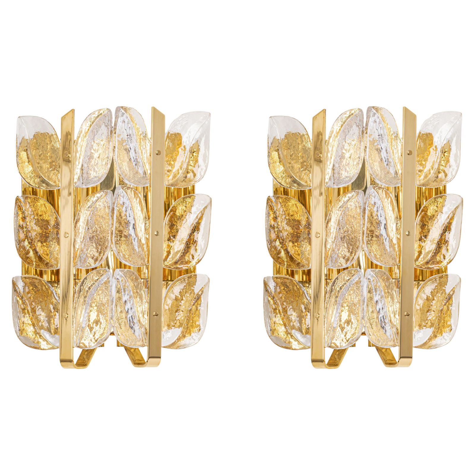 1 Of 2 Stunning Large Kalmar Muano Sconce Wall Lights, Florida, Austria, 1960s