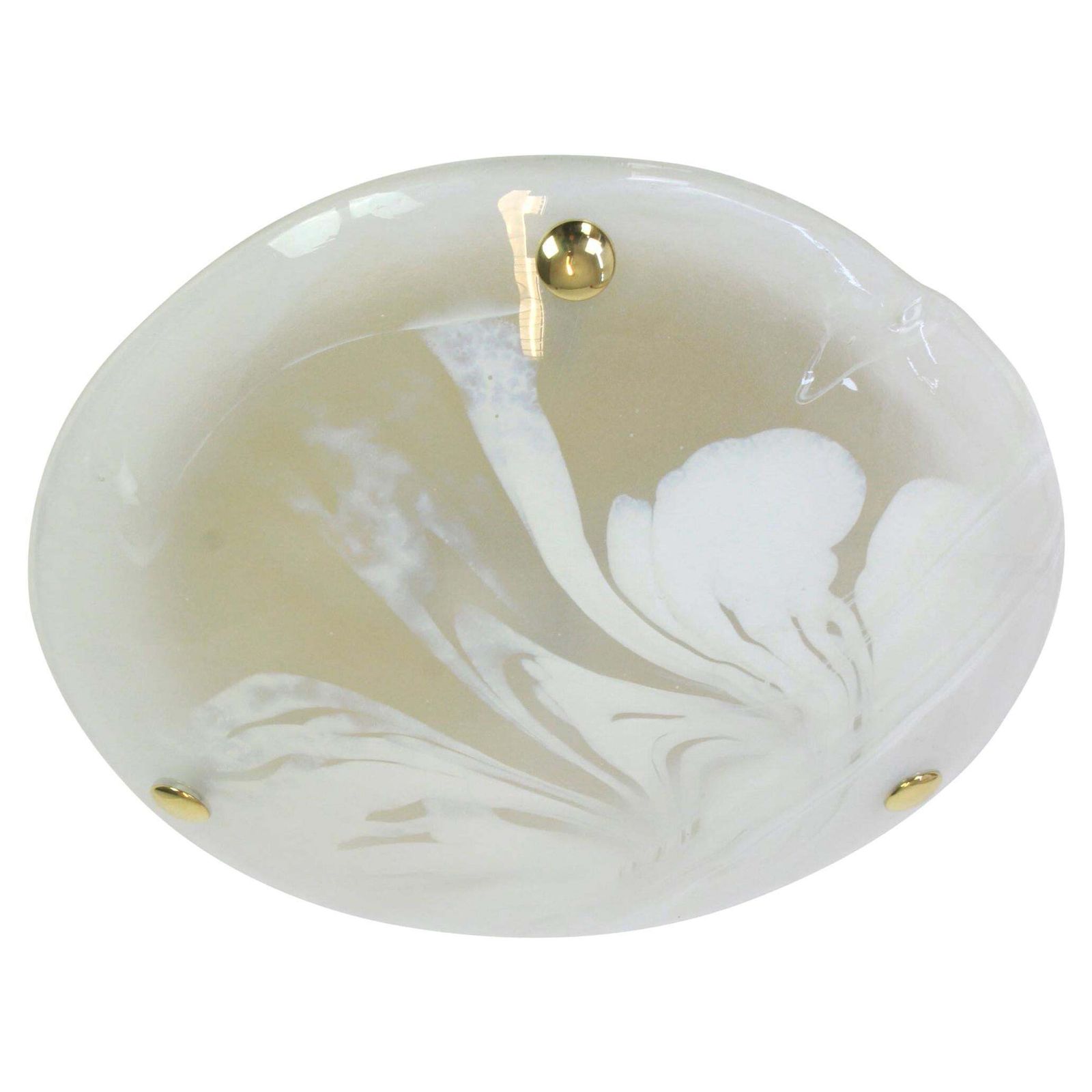 1 Of 3 Round Murano Glass Flush Mount By Hillebrand, Germany, 1970s