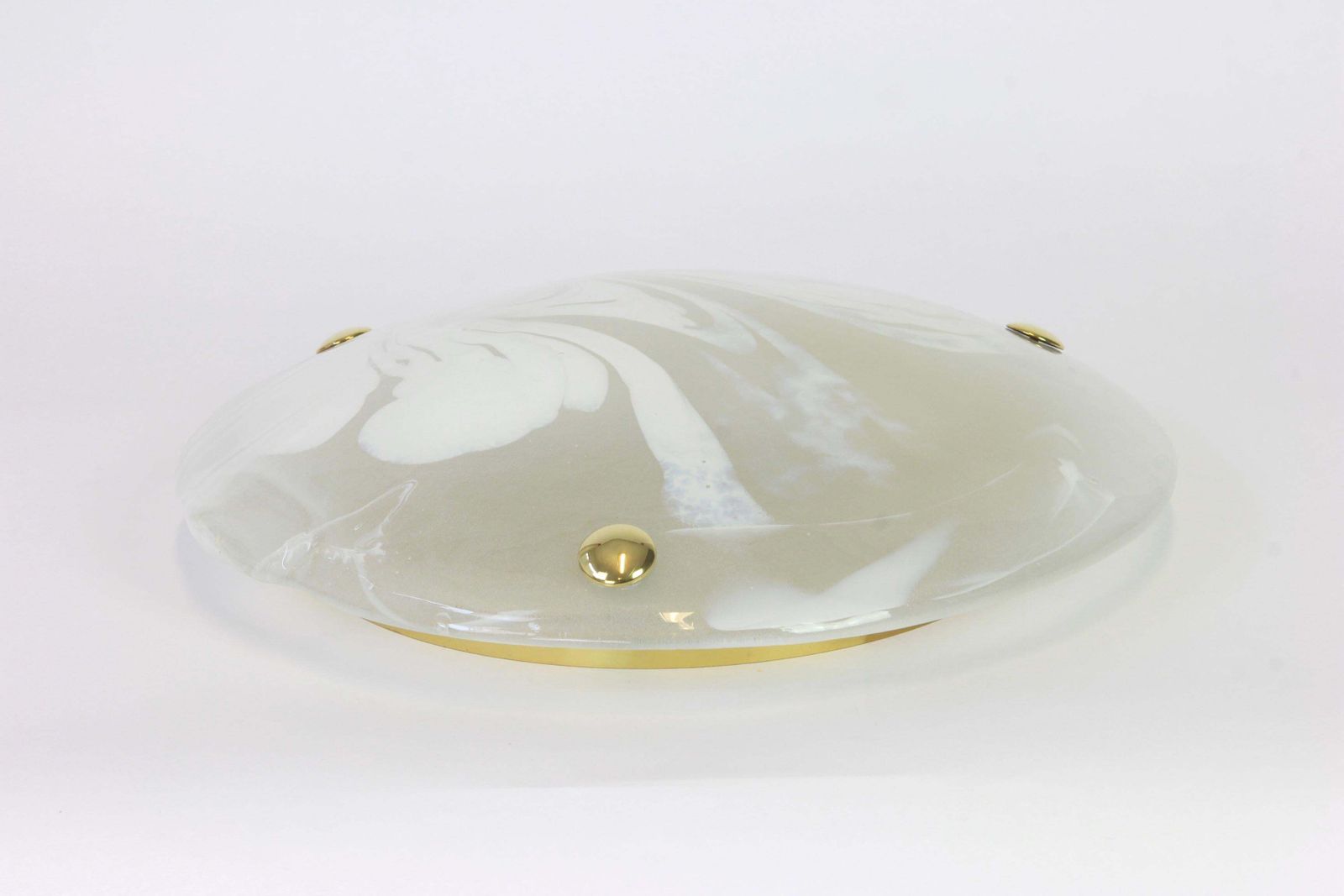 1 Of 3 Round Murano Glass Flush Mount By Hillebrand, Germany, 1970s photo buy