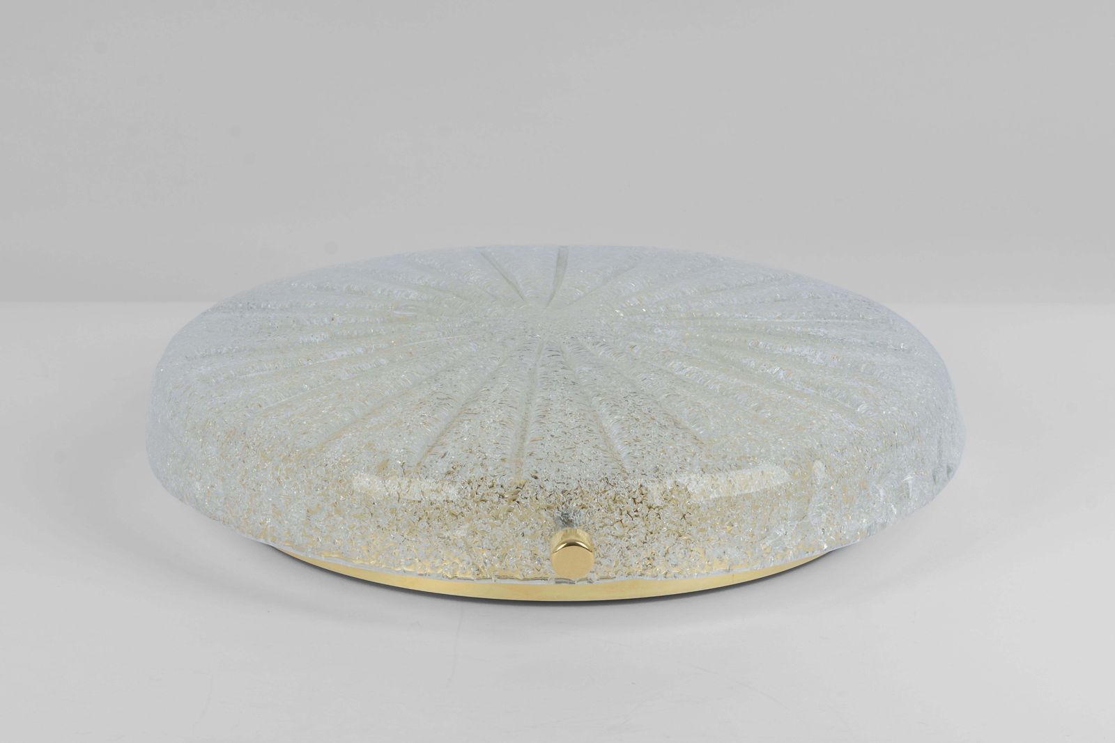 1 Of 2 Round Murano Sunbrust Flushmount By Hillebrand, Germany, 1970s photo for sale