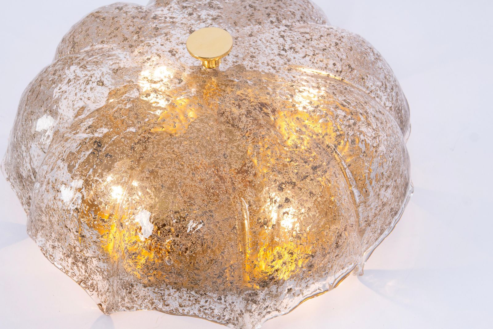 1376.0 1 Of 4 Dark Toned Murano Glass Ceiling Fixture, Kaiser, Germany, 1970s photo