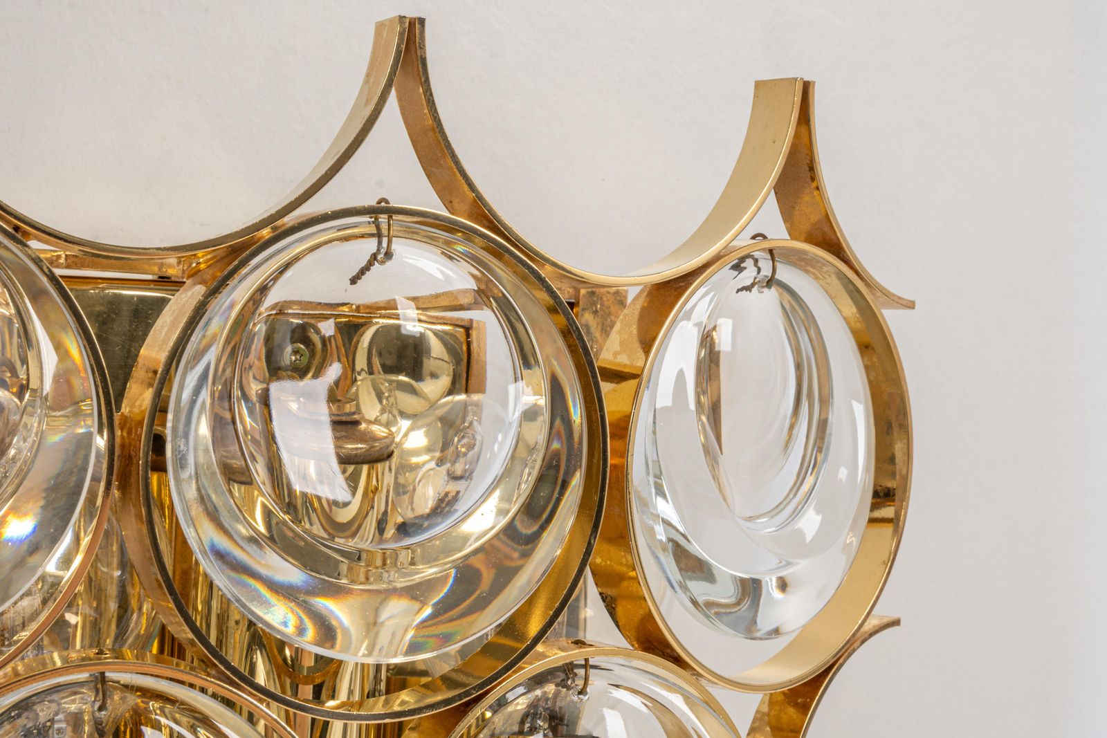 1 Of 3 Pairs Of Crystal Wall Lights, Sciolari Design, Palwa, Germany, 1960s photo furniture