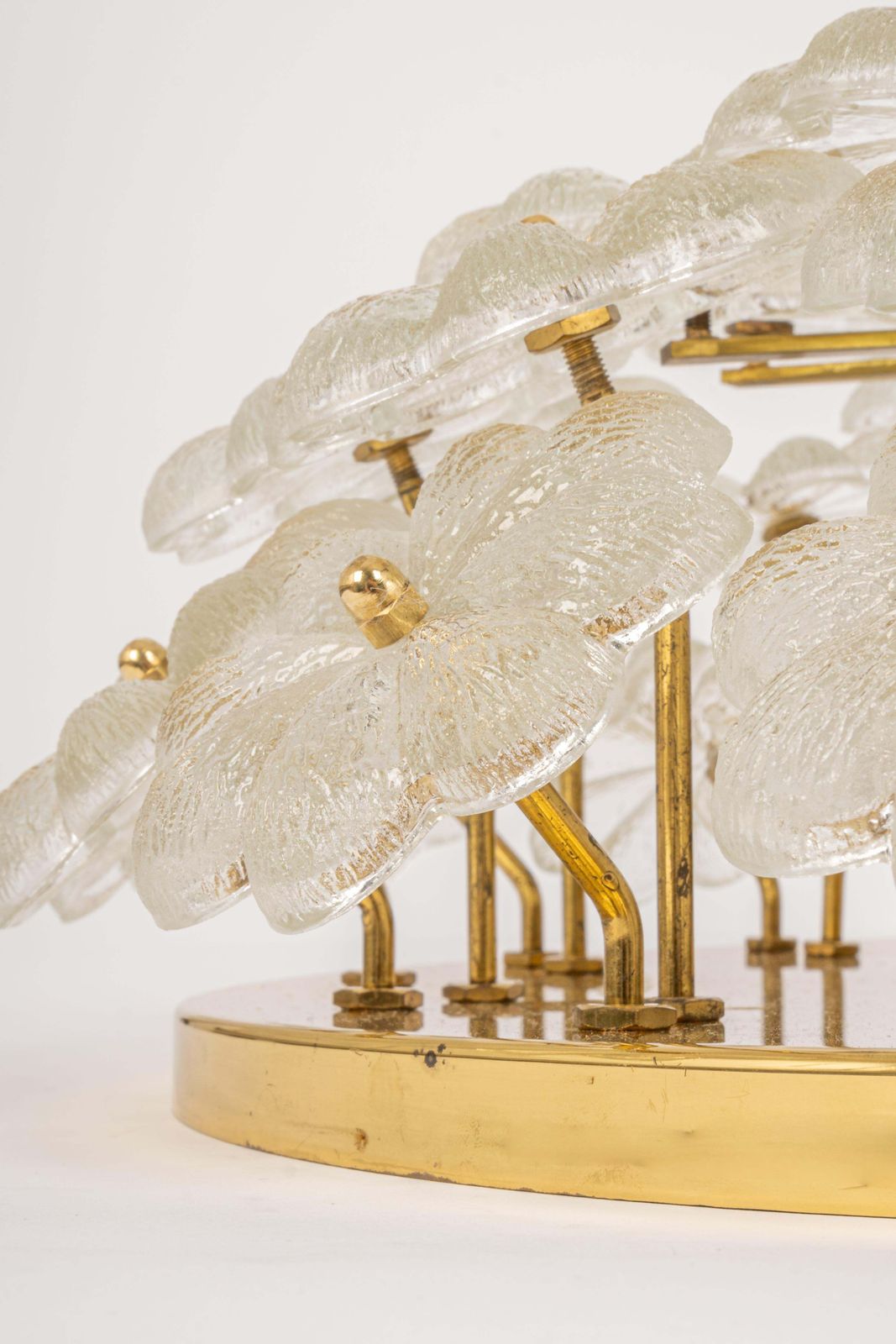 photo furniture 1 Of 6 Large Murano Glass Flower Flushmount By Ernst Palme, Germany, 1970s