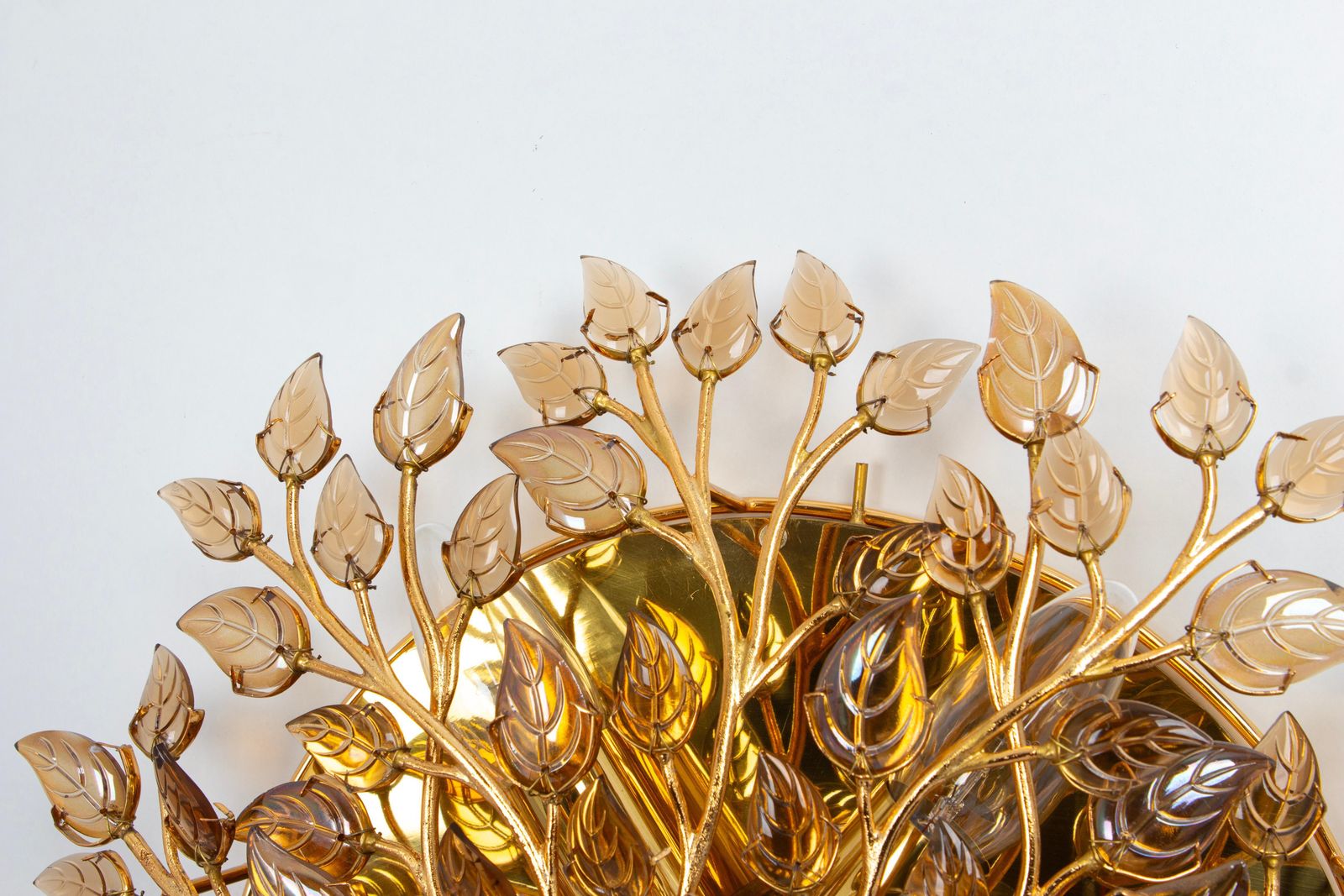 photo furniture 1 Of 2 Large Gorgeous Tree Sconces Faceted Crystal Glass , Palwa, 1970s