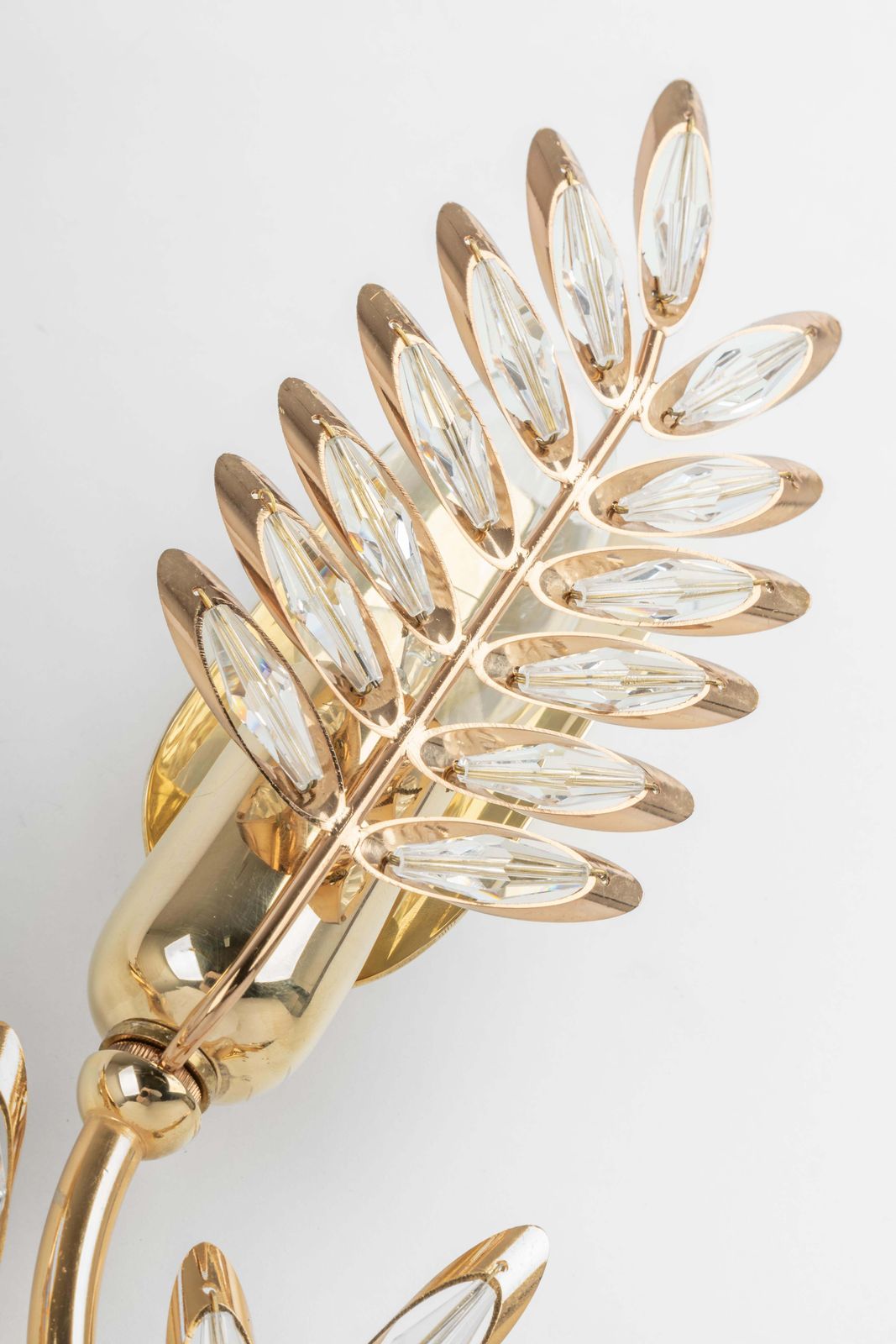 photo buy Pair Of Rare Gilt Brass Wheat Shape Wall Lights By Palwa, Germany, 1970s
