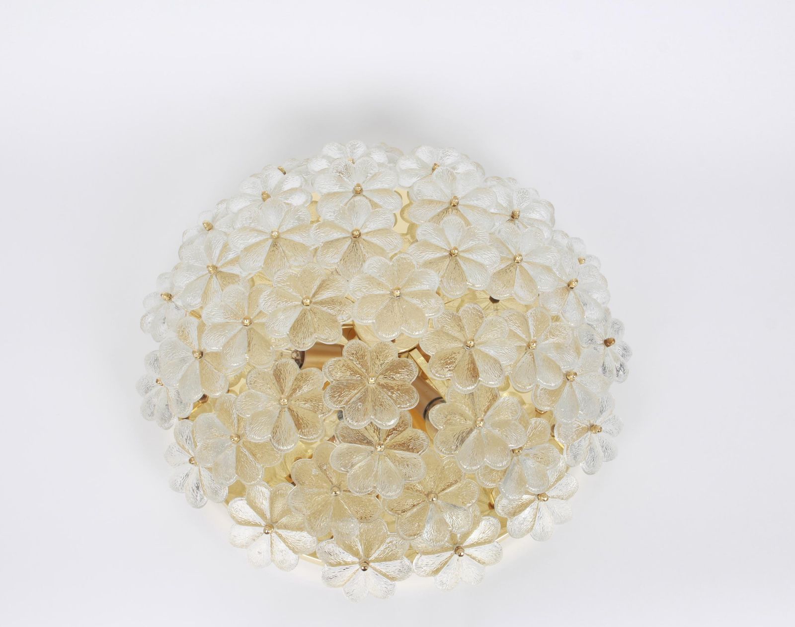 photo for sale 1 Of 4 Large Murano Glass Flower Flushmount, Ernst Palme, Germany, 1970s