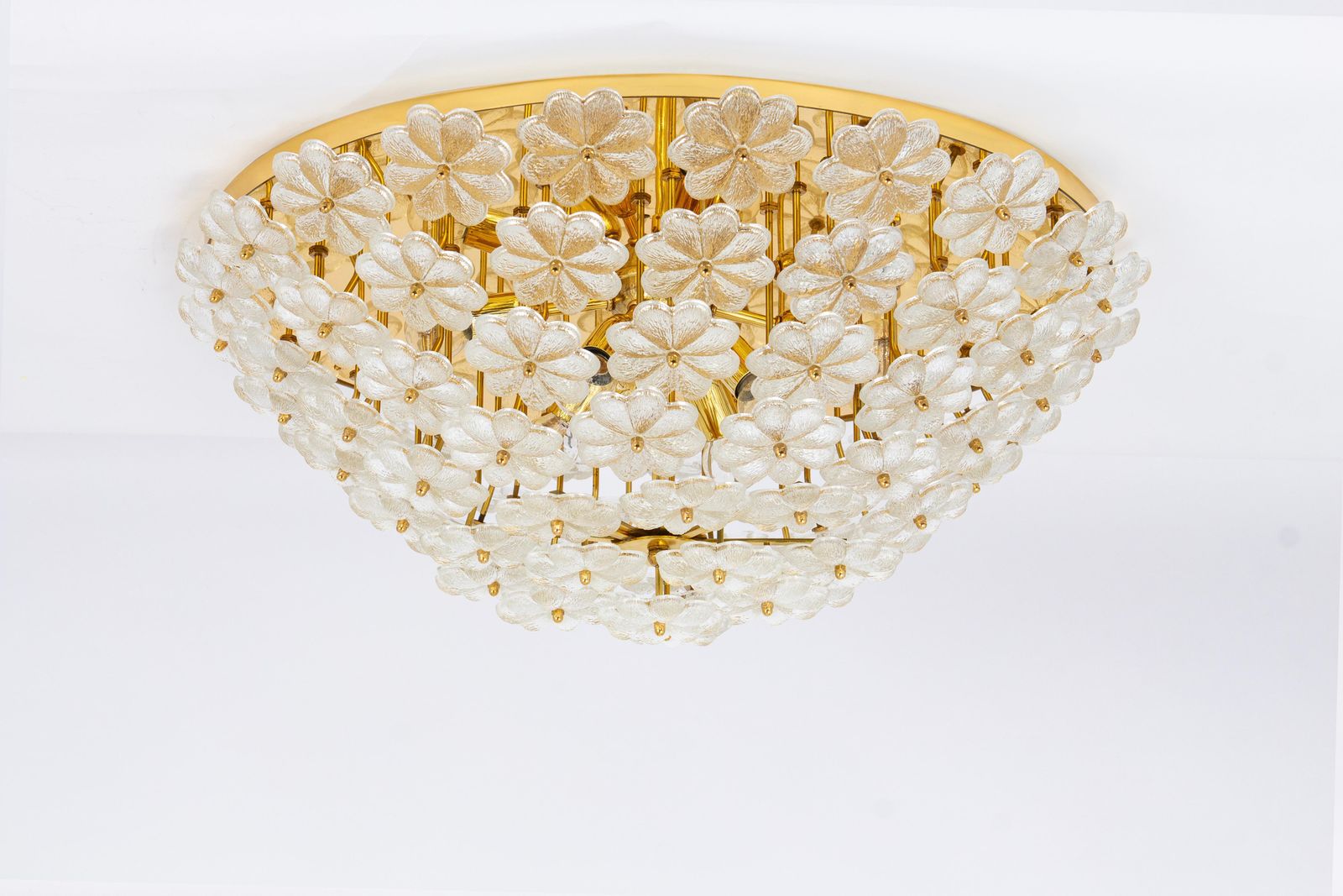 Extra Large Murano Glass Flower Flushmount By Ernst Palme, Germany, 1970s photo furniture