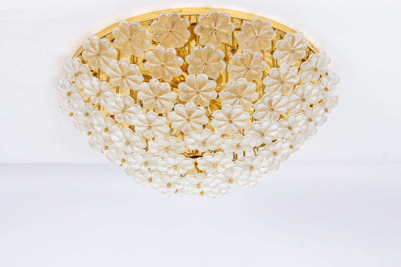 Extra Large Murano Glass Flower Flushmount By Ernst Palme, Germany, 1970s photo for sale
