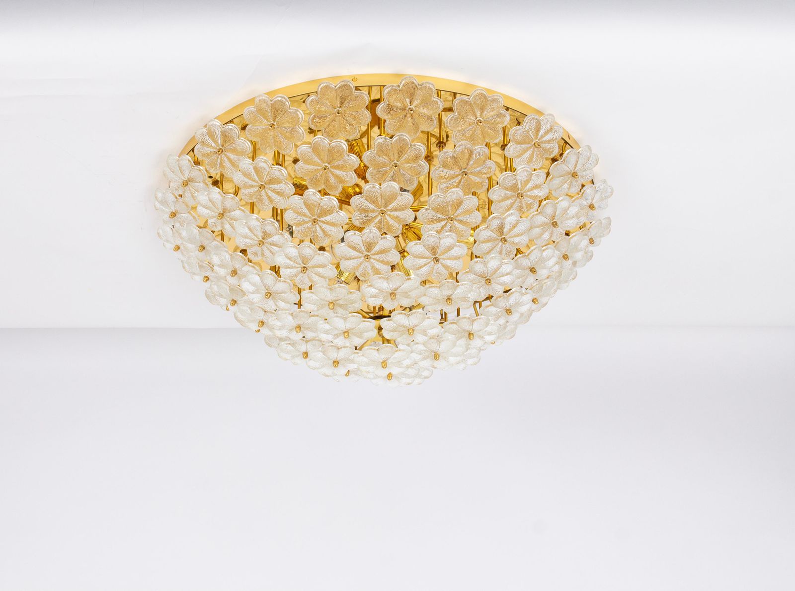 photo furniture Extra Large Murano Glass Flower Flushmount By Ernst Palme, Germany, 1970s