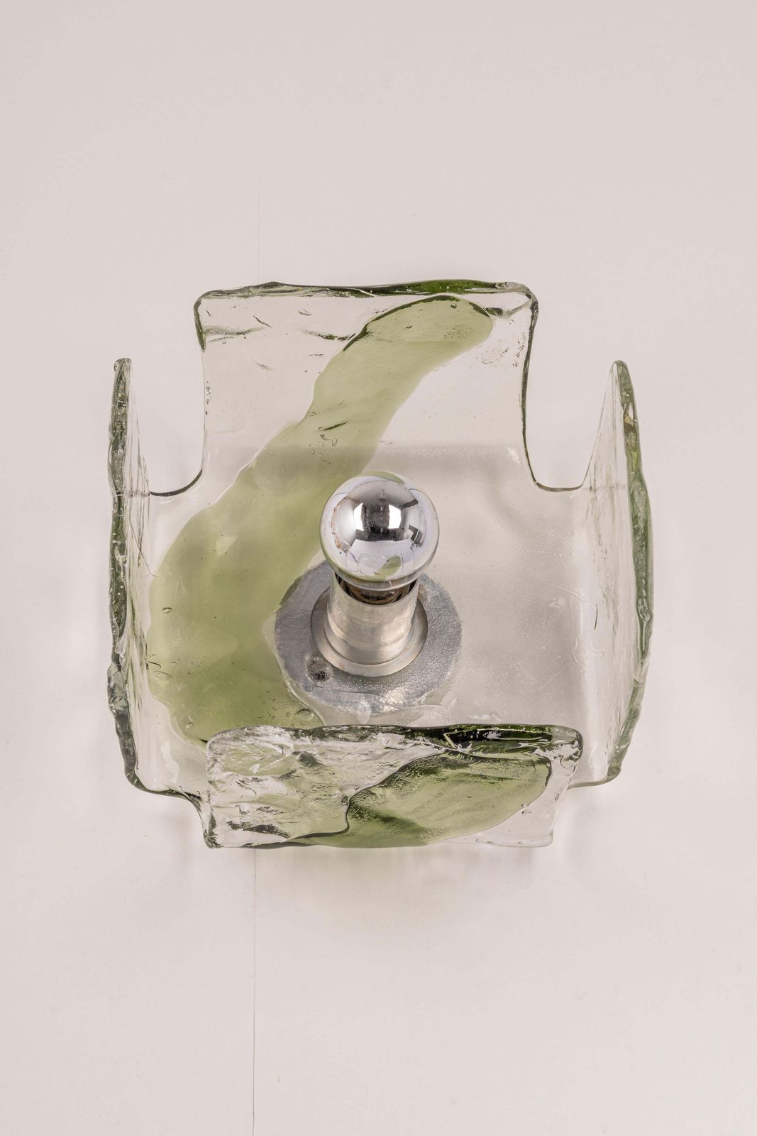 1 Of 15 Large Glass Wall Light Designed By Carlo Nason For Kalmar, 1960s photo Lighting