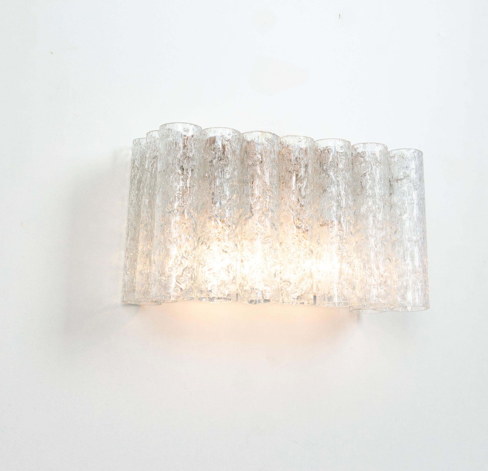 1 Of 2 Pairs Of Ice Glass Wall Sconces By Doria, Germany, 1960s photo 774.0