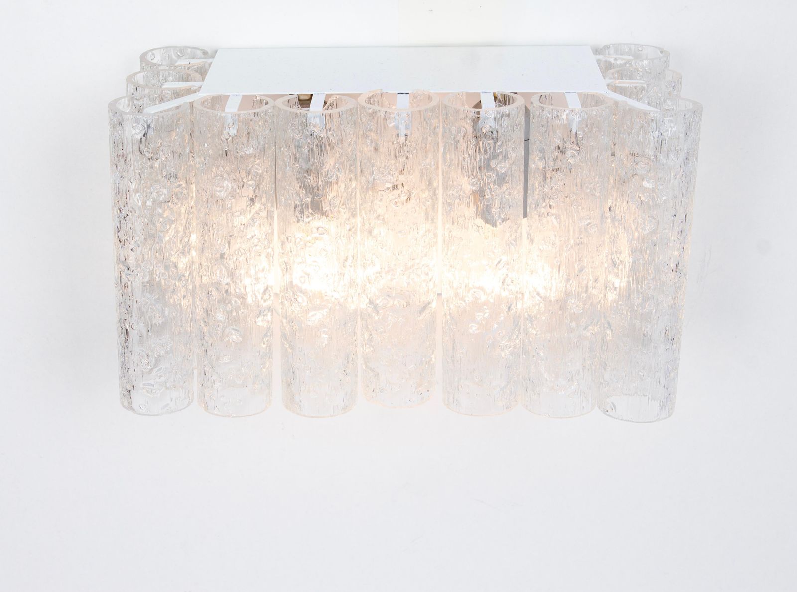 1 Of 2 Pairs Of Ice Glass Wall Sconces By Doria, Germany, 1960s photo vinterior