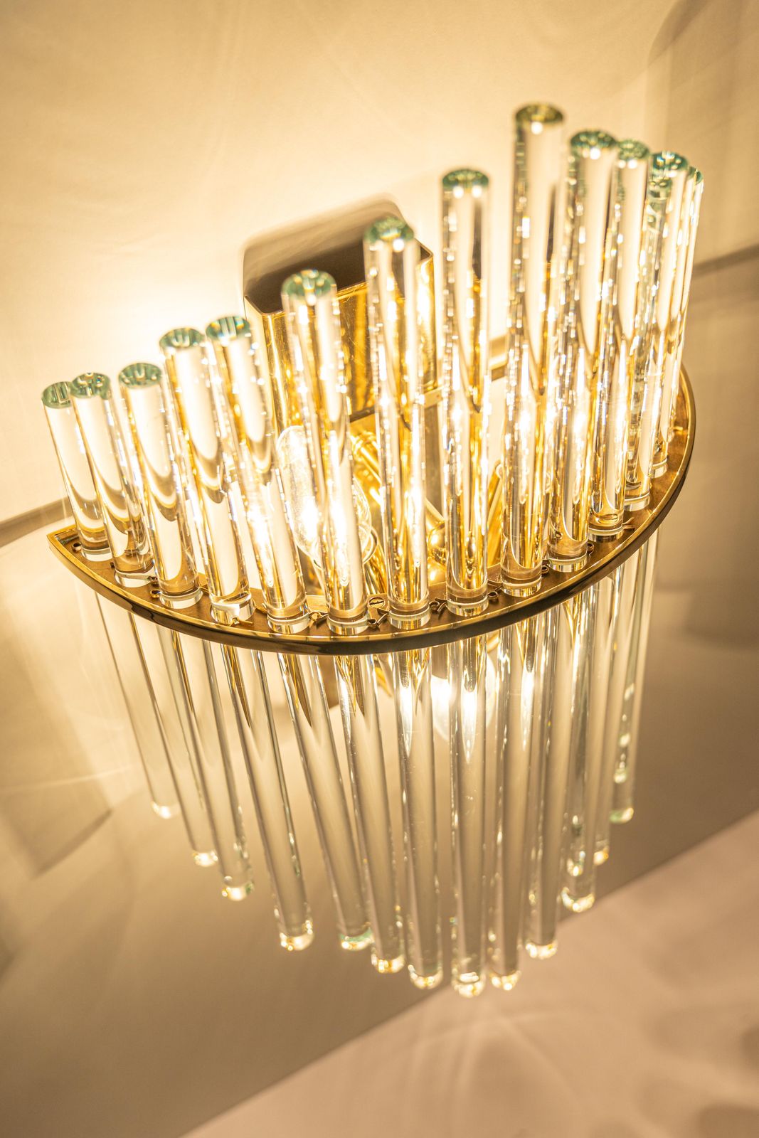 1 Of 3 Pairs Of Wonderful Crystal Rod Sconces By Christoph Palme, Germany, 1970s photo vintage