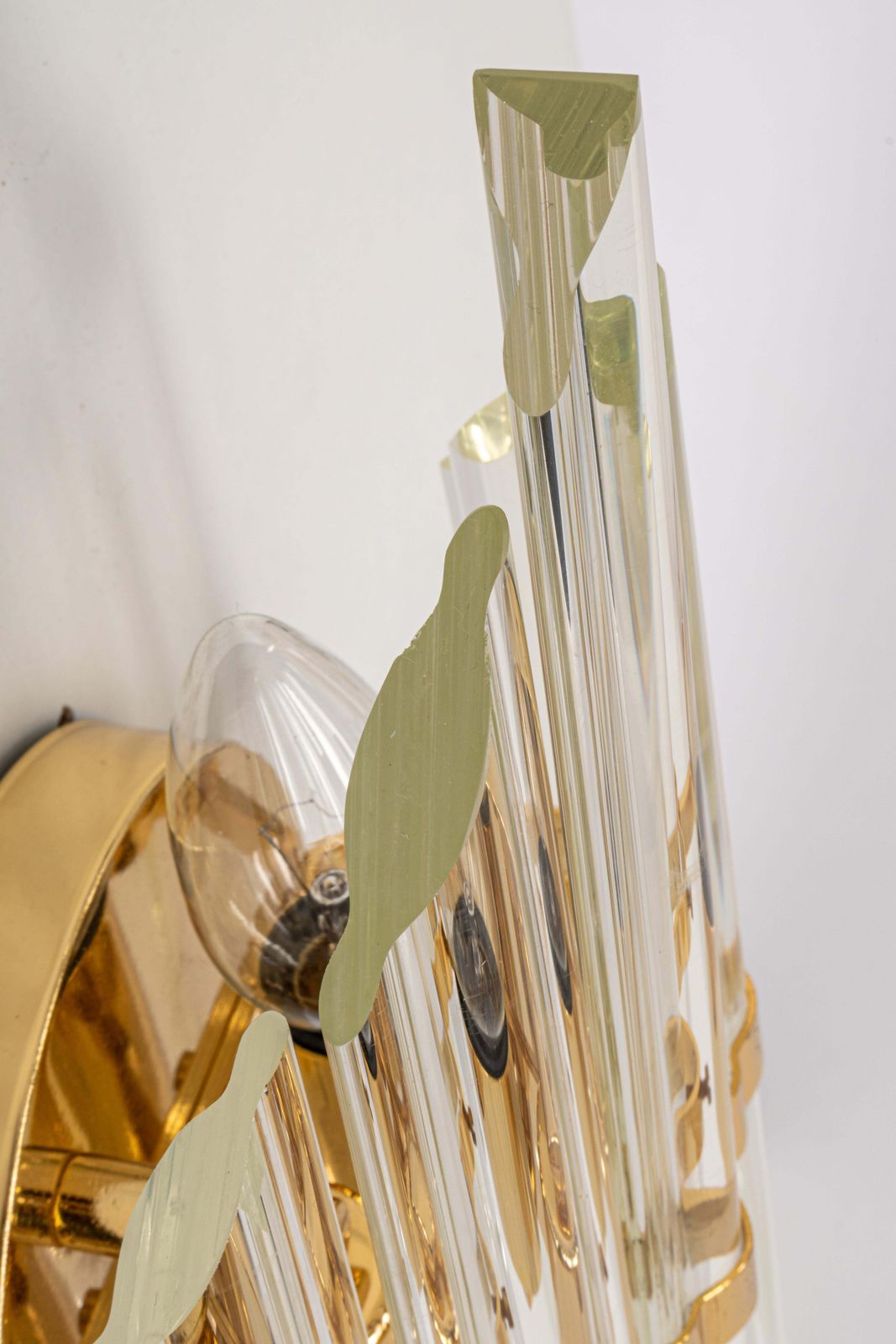Pair Of Crystal Glass Wall Lights In Venini Style, Italy, 1970s photo furniture